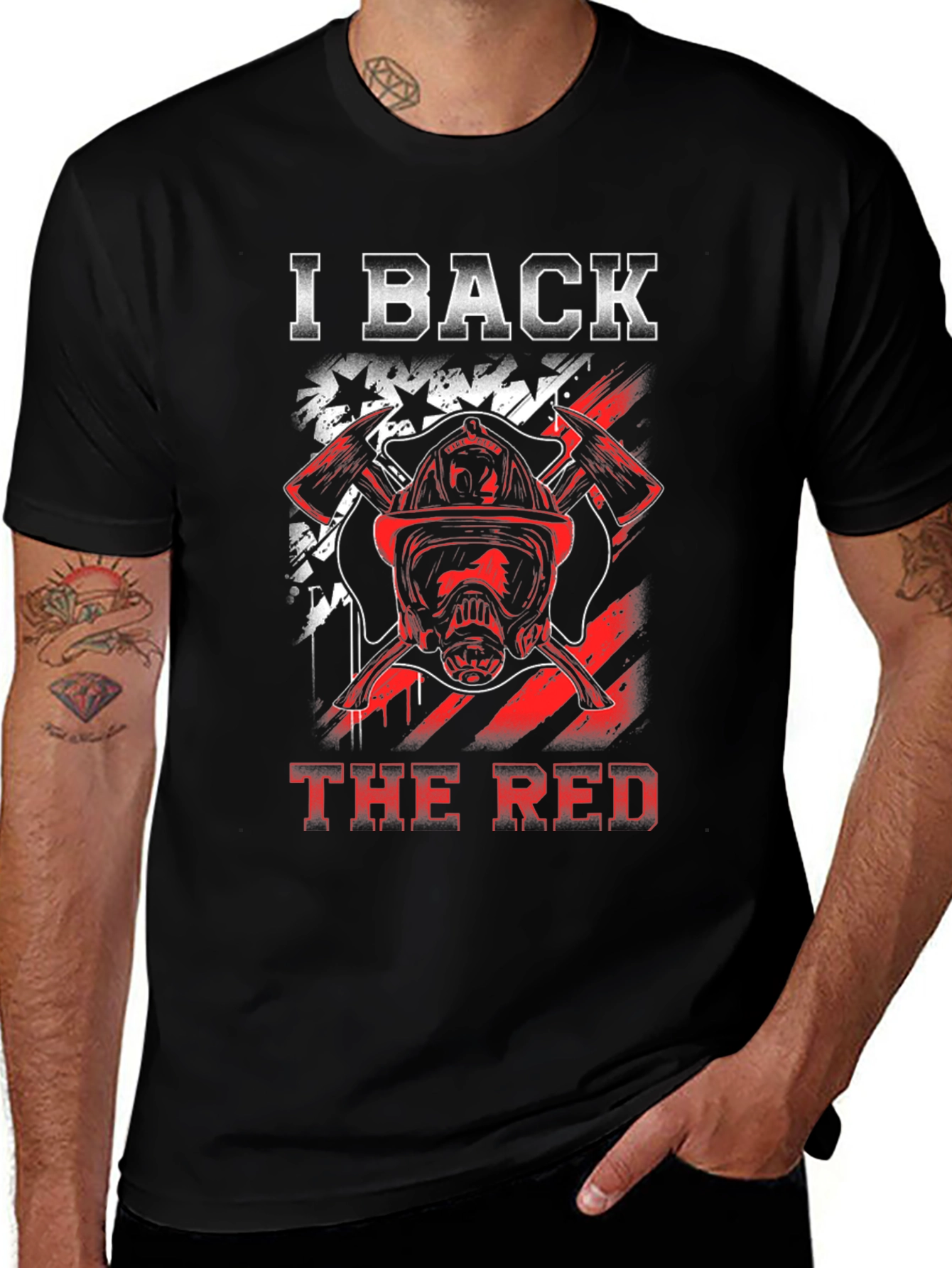 I Back The Red Firefighter T-Shirt