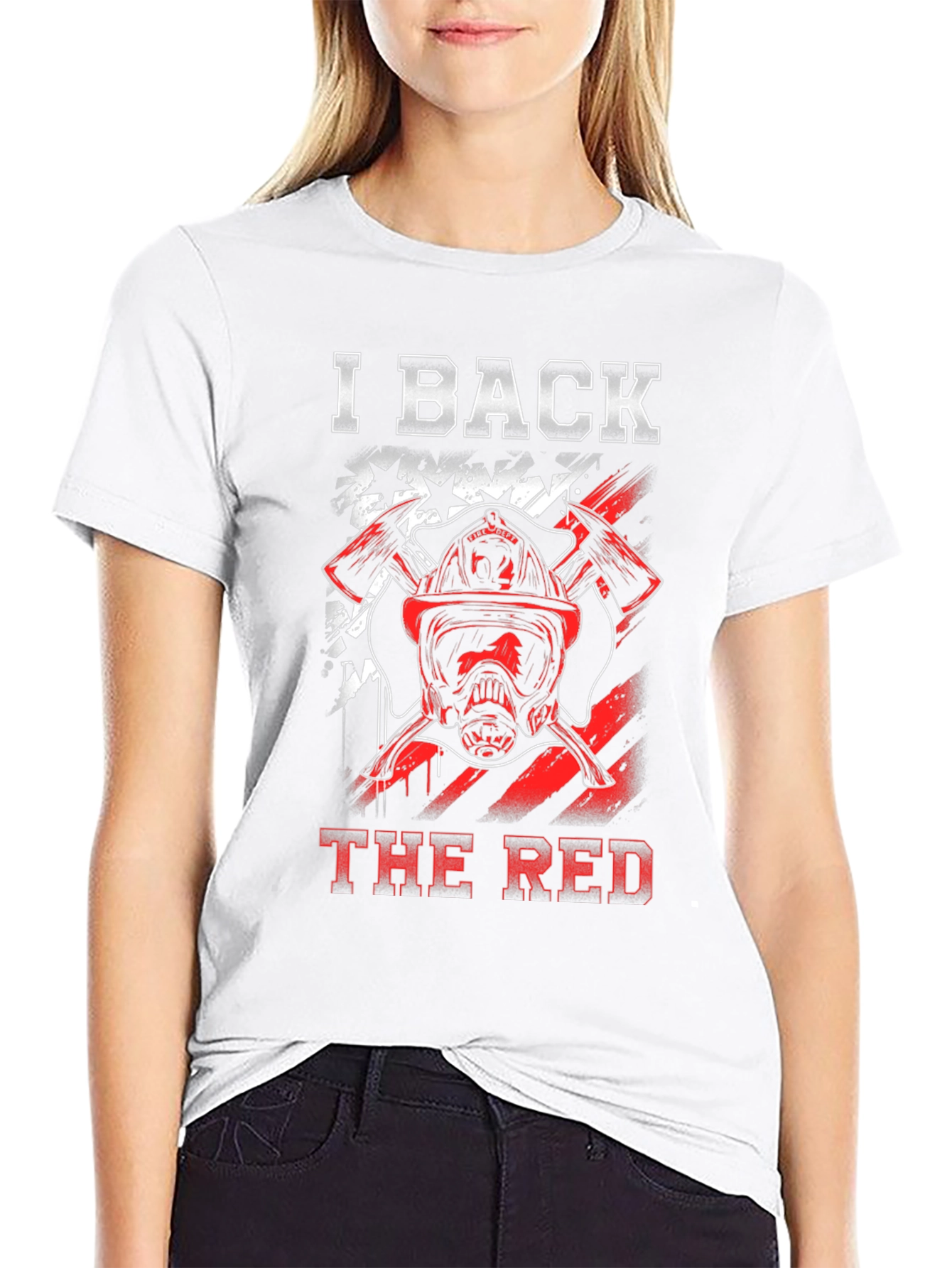 I Back The Red Firefighter T-Shirt