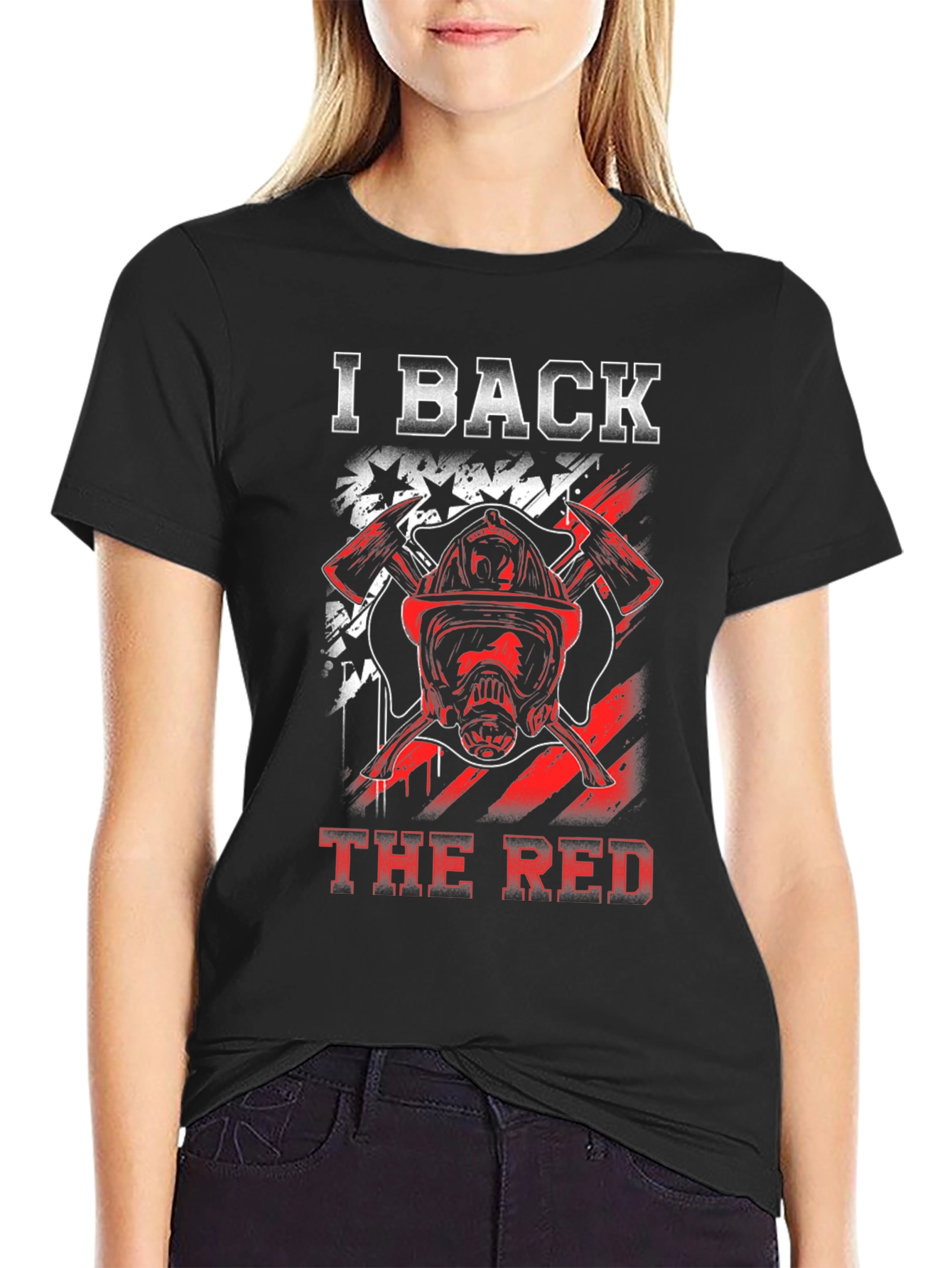 I Back The Red Firefighter T-Shirt