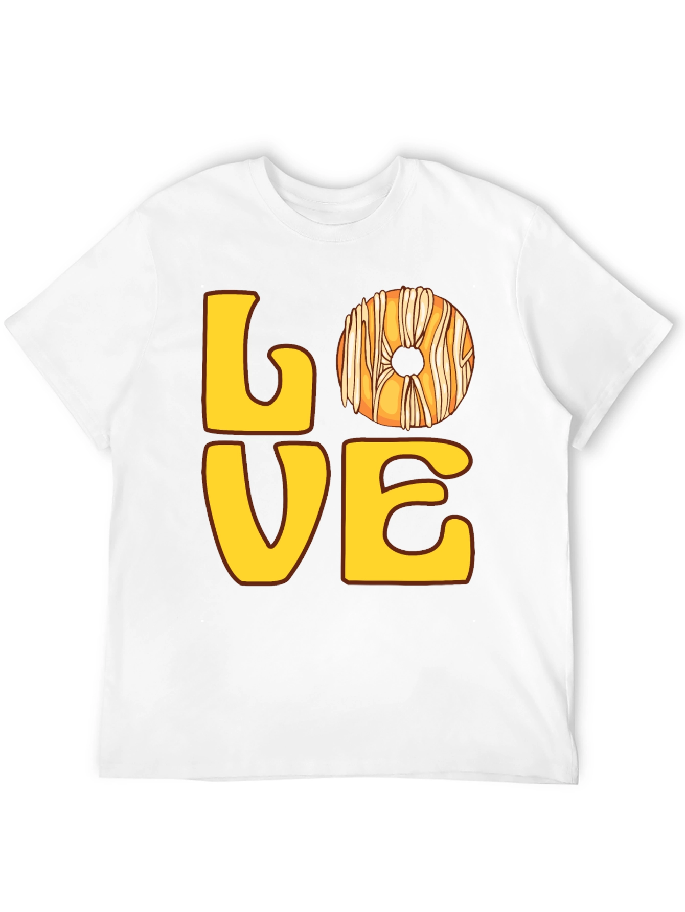 Love Donut Graphic T-Shirt - Casual Black Tee