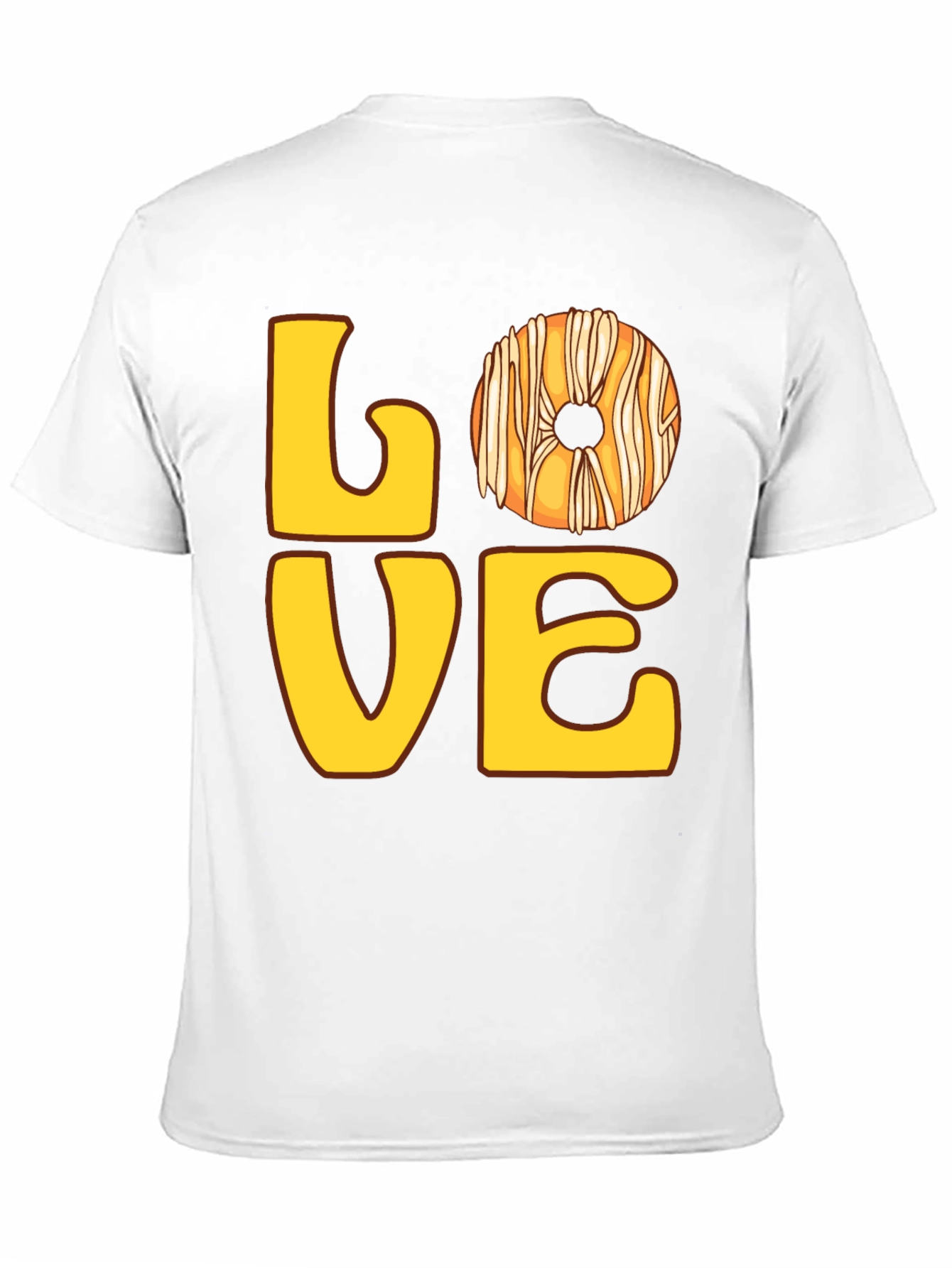 Love Donut Graphic T-Shirt - Casual Black Tee