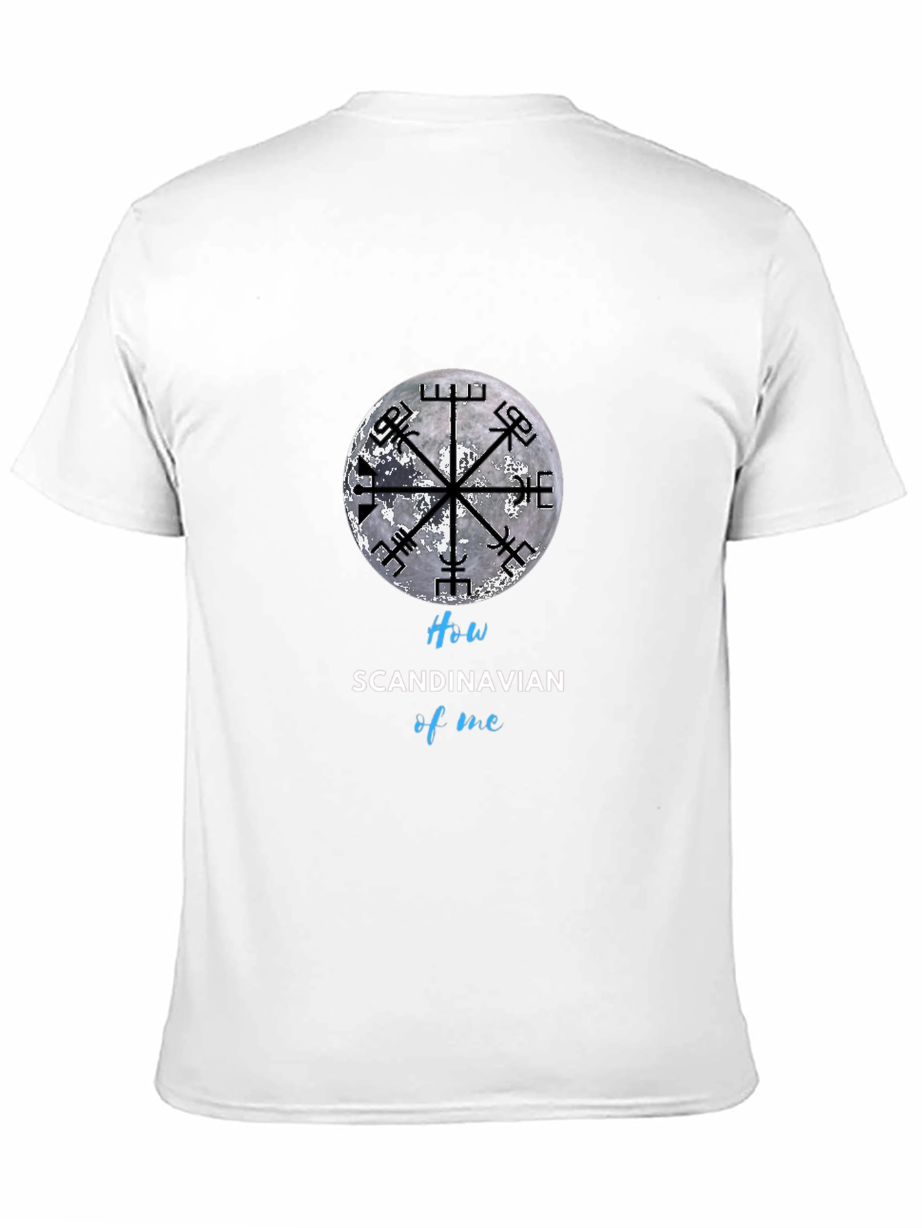 Scandinavian Vegvisir Compass Black T-Shirt