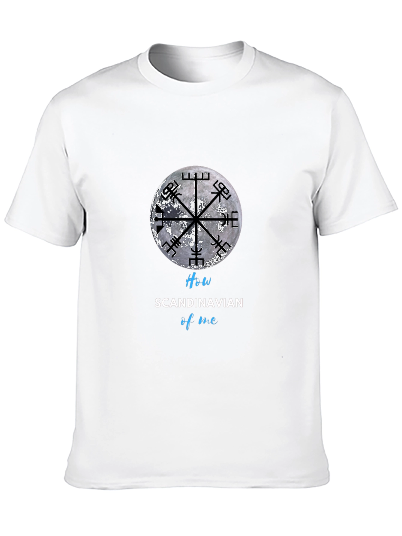 Scandinavian Vegvisir Compass Black T-Shirt