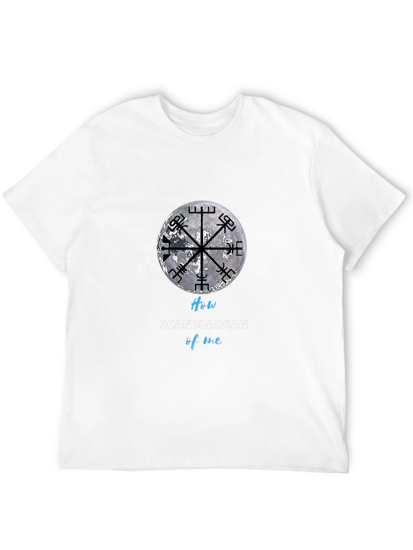 Scandinavian Vegvisir Compass Black T-Shirt