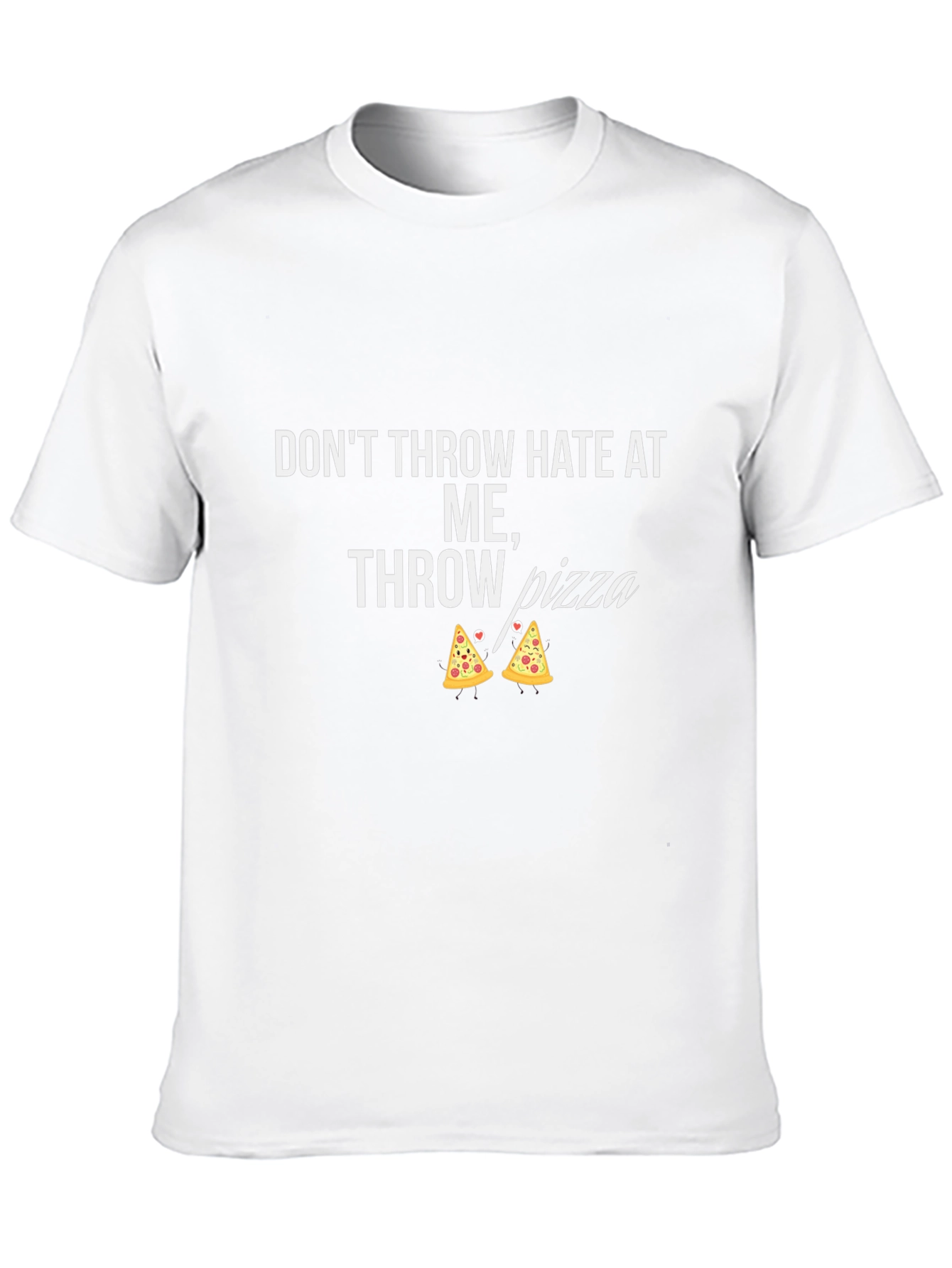 Dont Throw Hate Throw Pizza Black T-Shirt