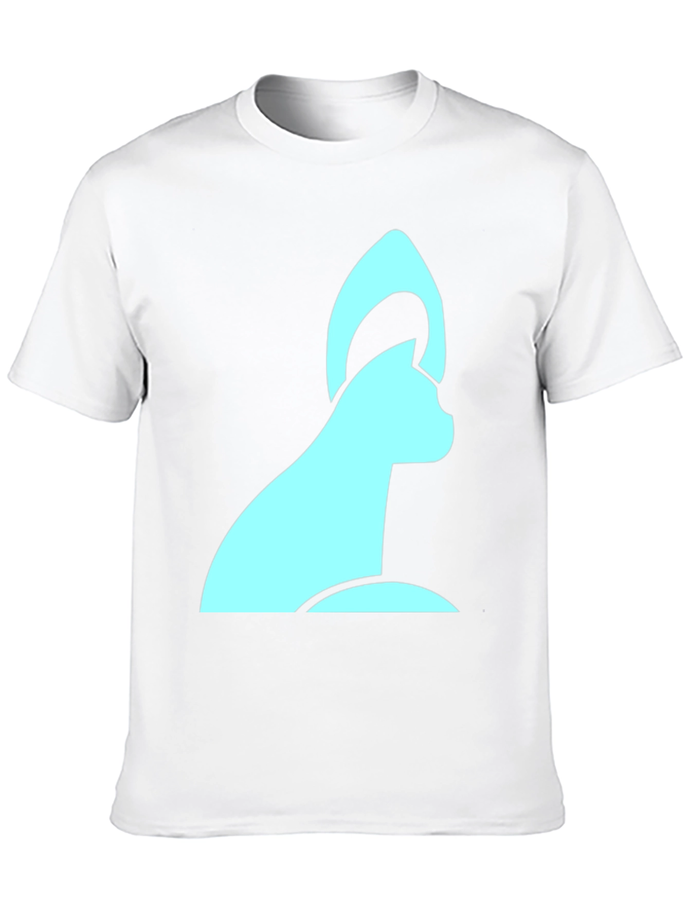 Modern Cat Graphic Black T-Shirt