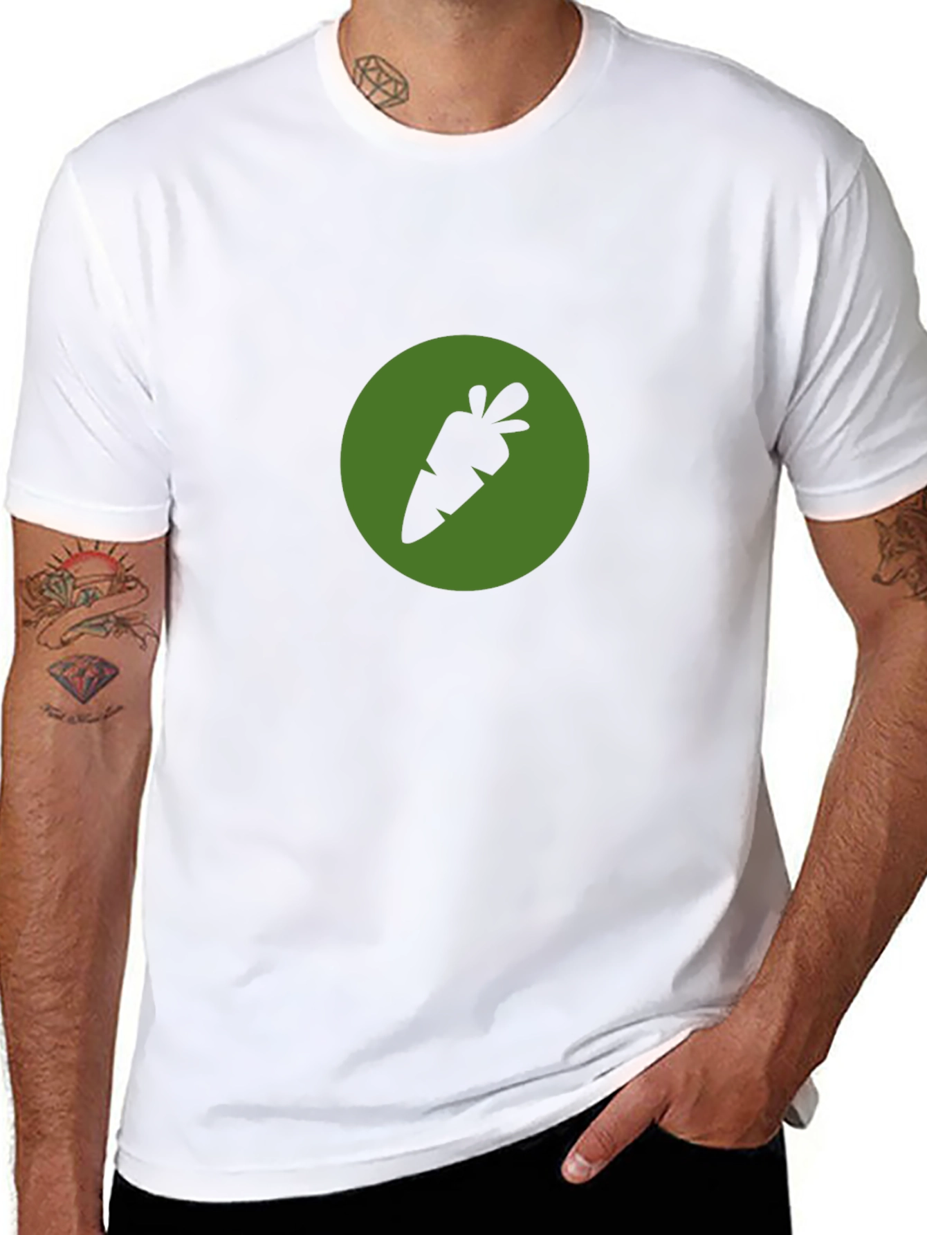 Carrot Icon T-Shirt - Black
