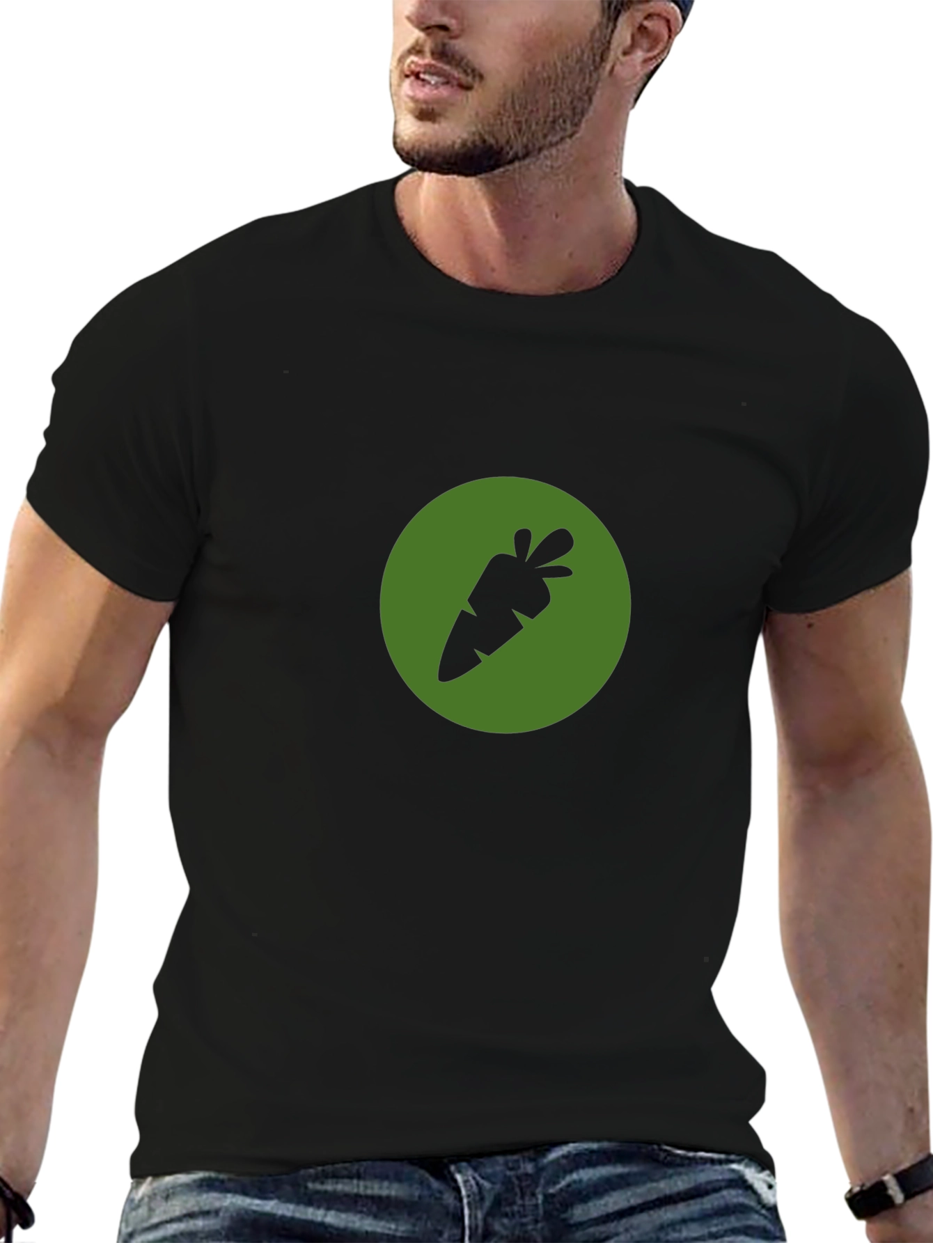 Carrot Icon T-Shirt - Black