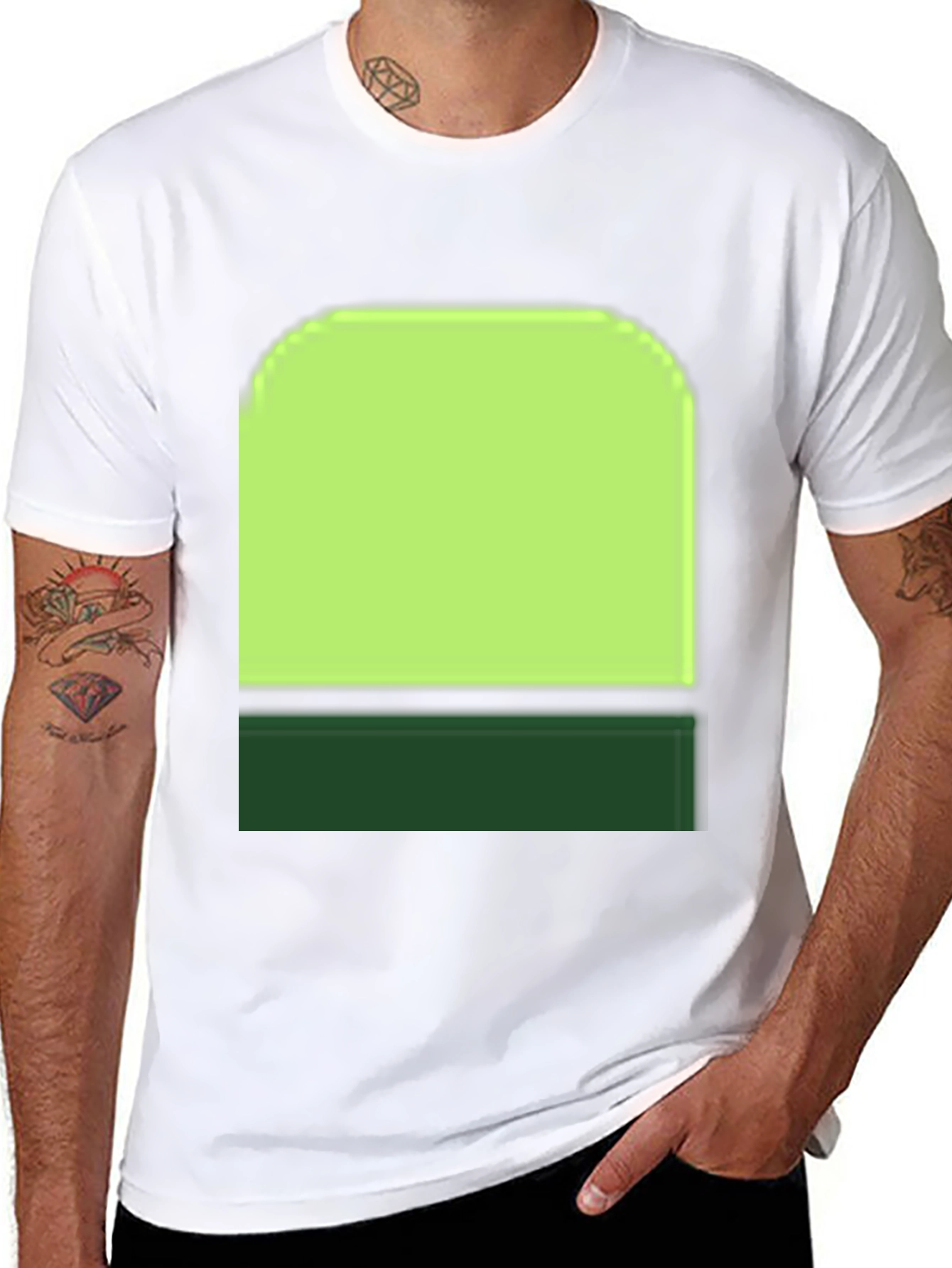 Abstract Green Graphic Tee