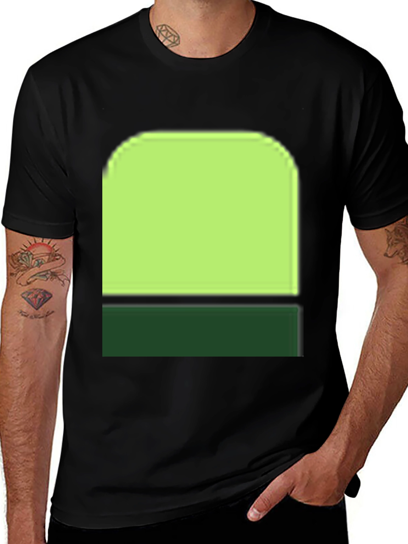Abstract Green Graphic Tee