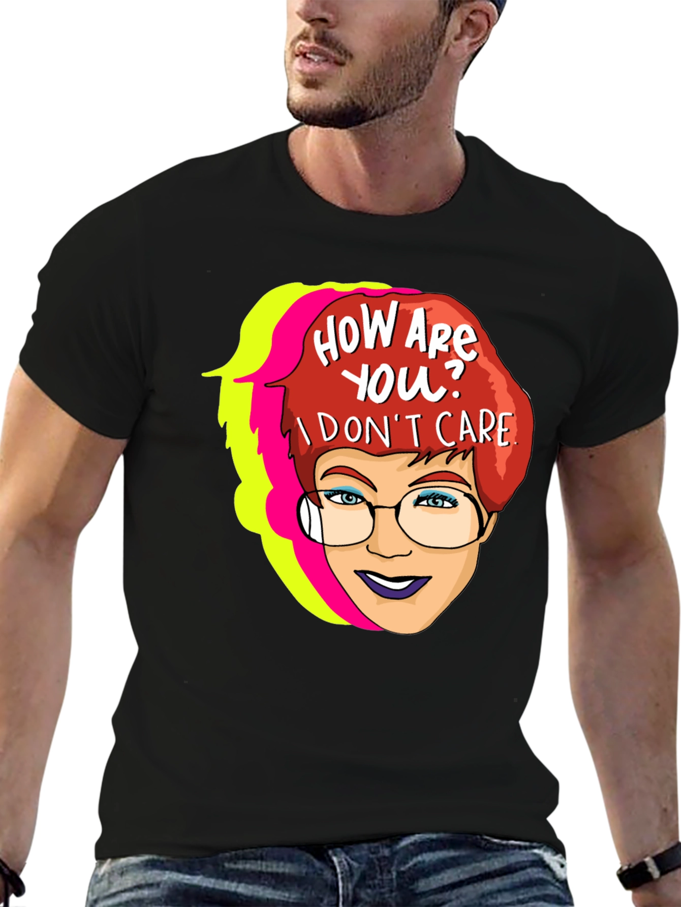 Sarcastic Cartoon Graphic T-Shirt