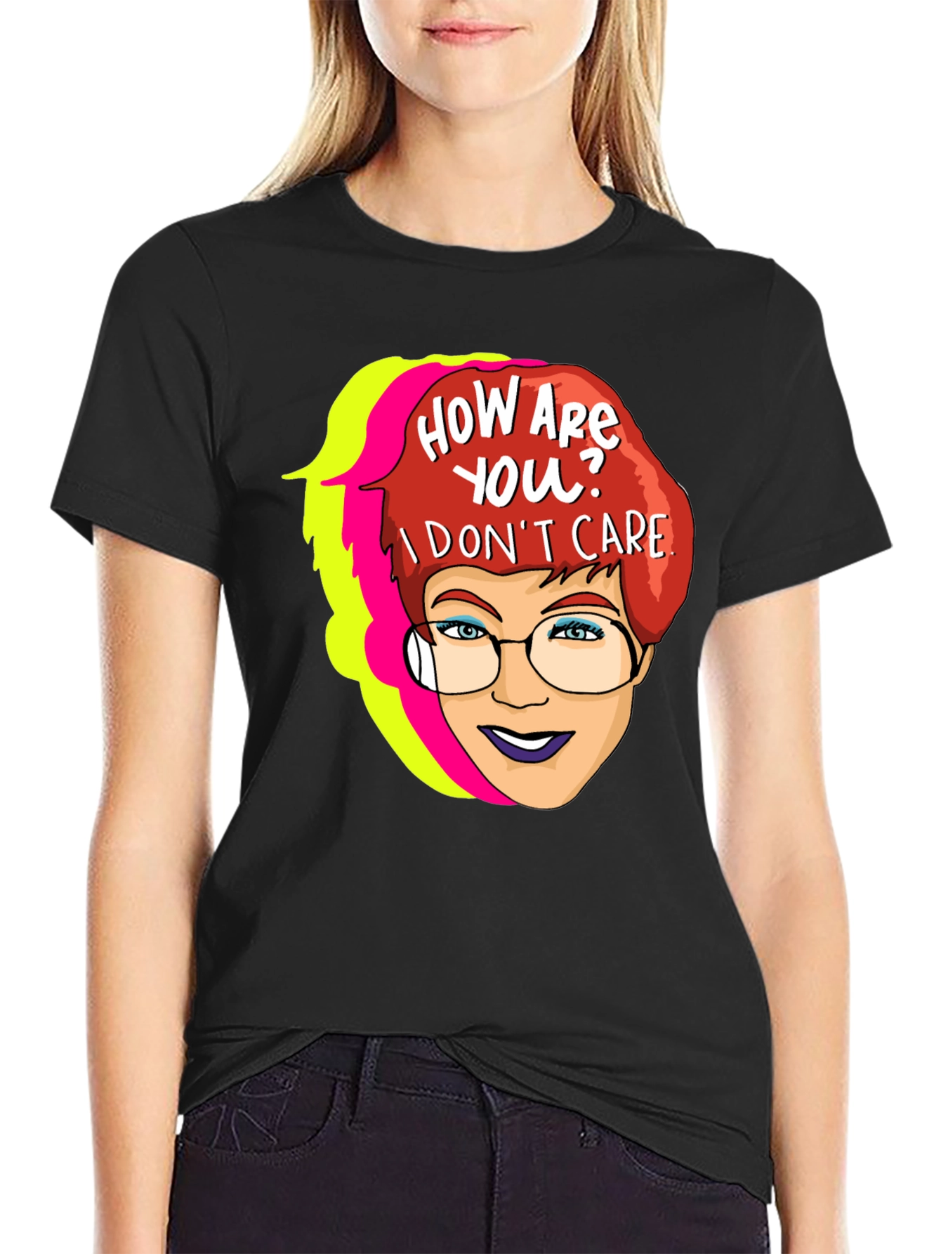 Sarcastic Cartoon Graphic T-Shirt