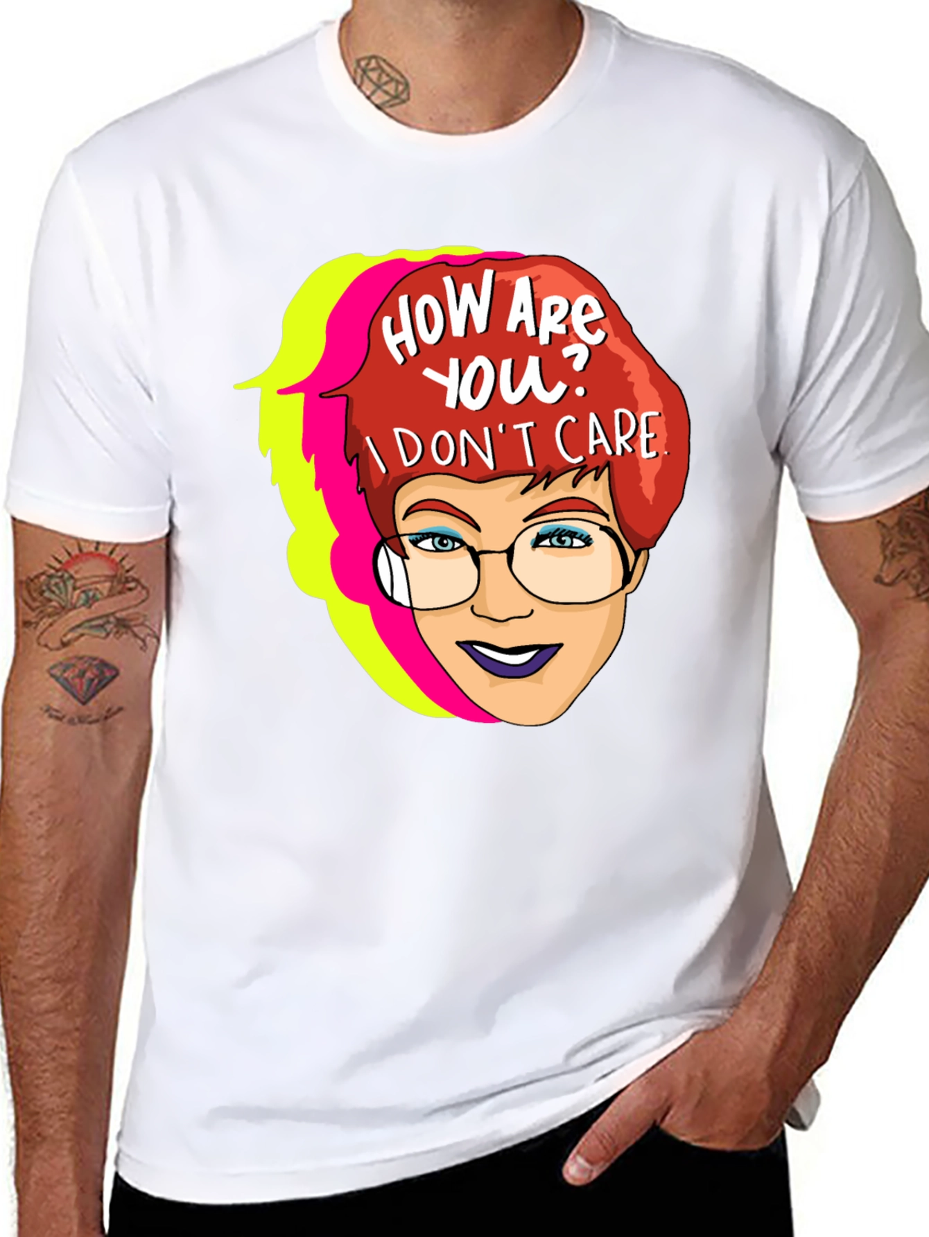 Sarcastic Cartoon Graphic T-Shirt