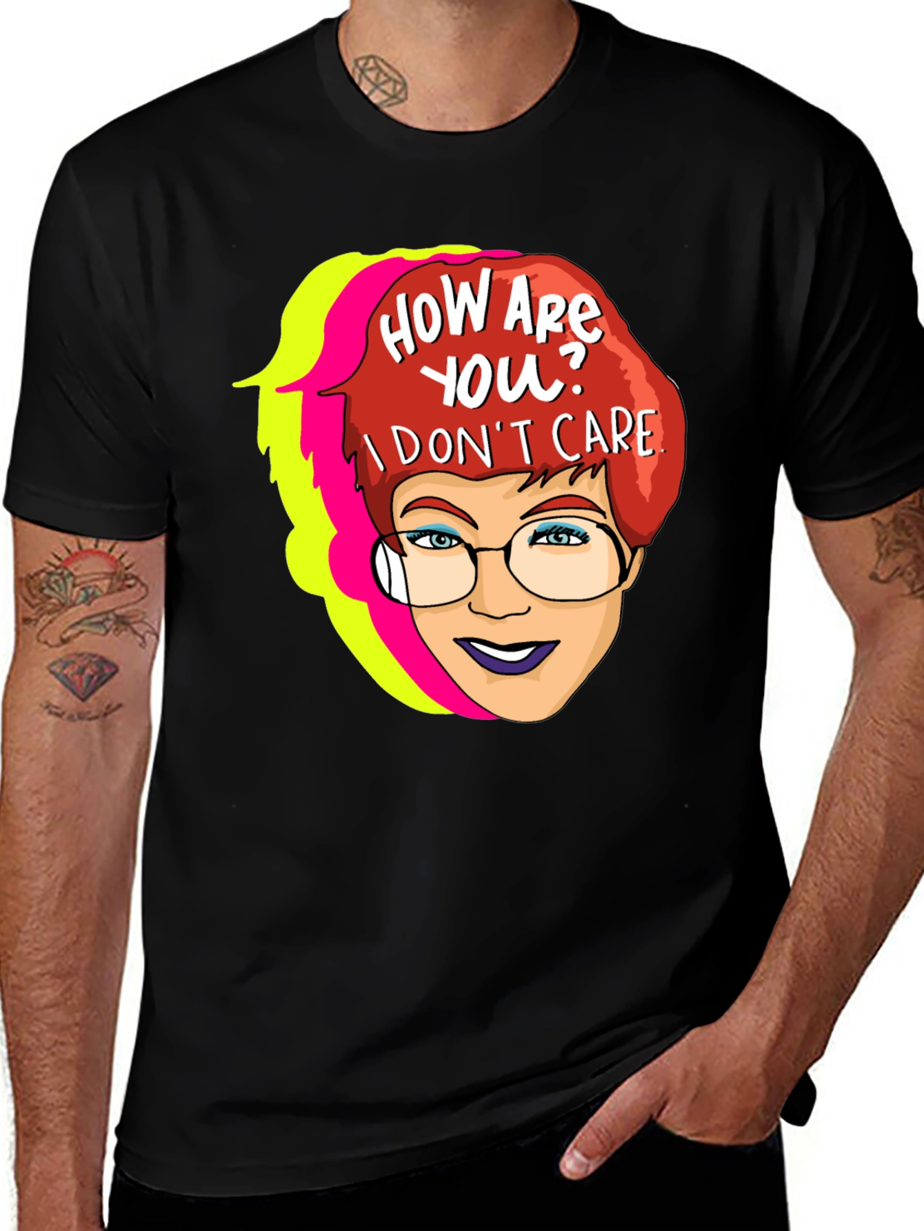Sarcastic Cartoon Graphic T-Shirt