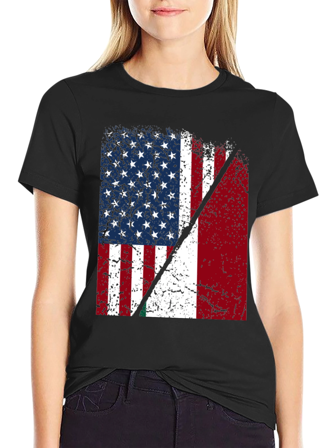 USA & Italy Flag T-Shirt - Patriotic Pride