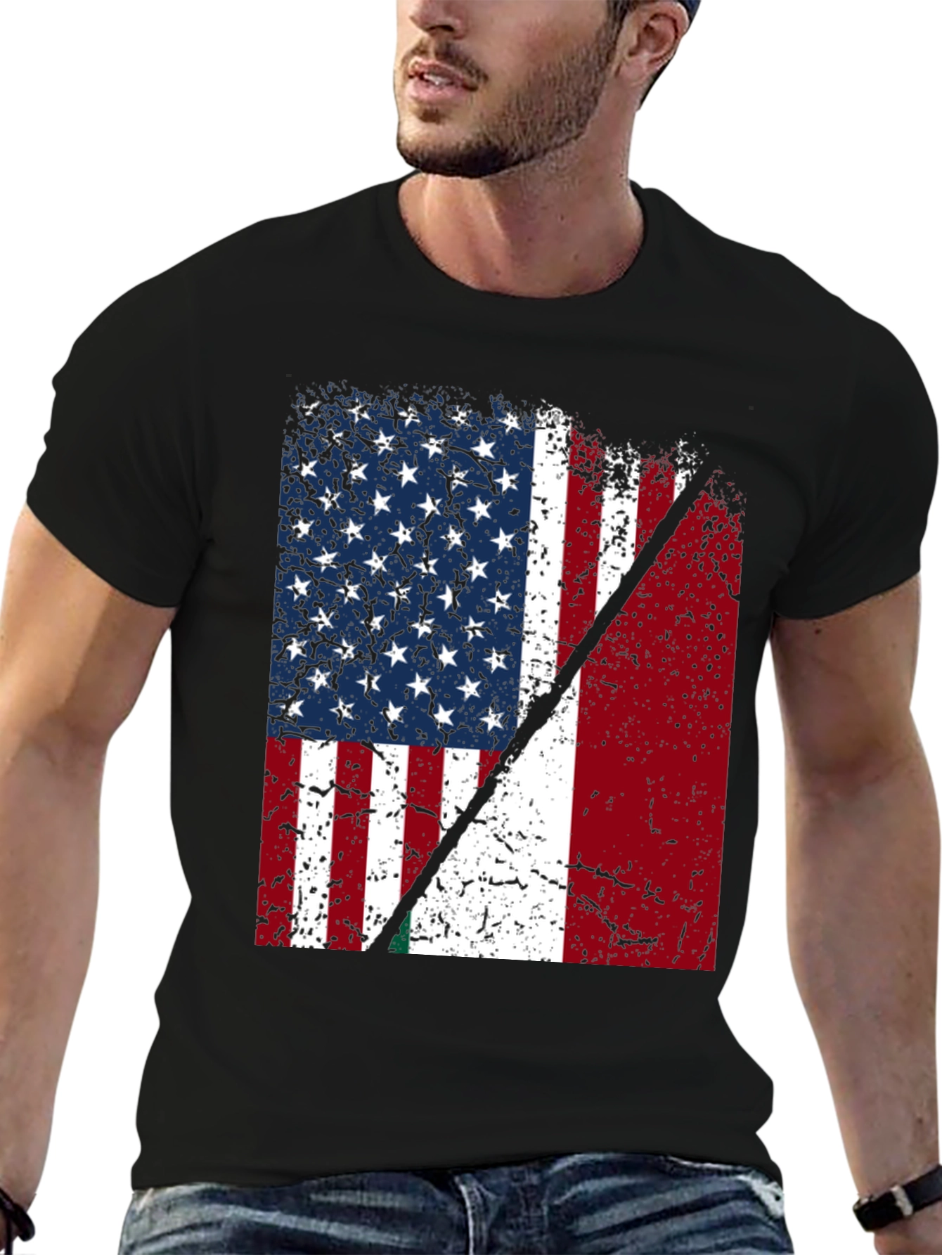 USA & Italy Flag T-Shirt - Patriotic Pride