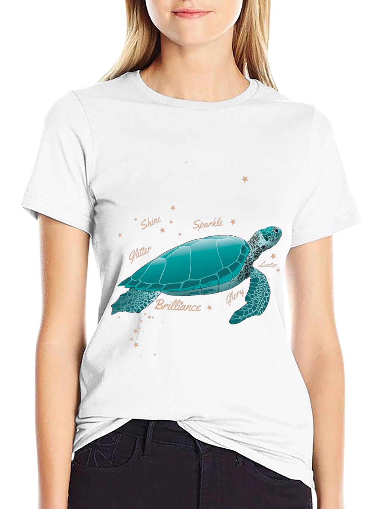 Turtle Constellation Graphic Tee - Black