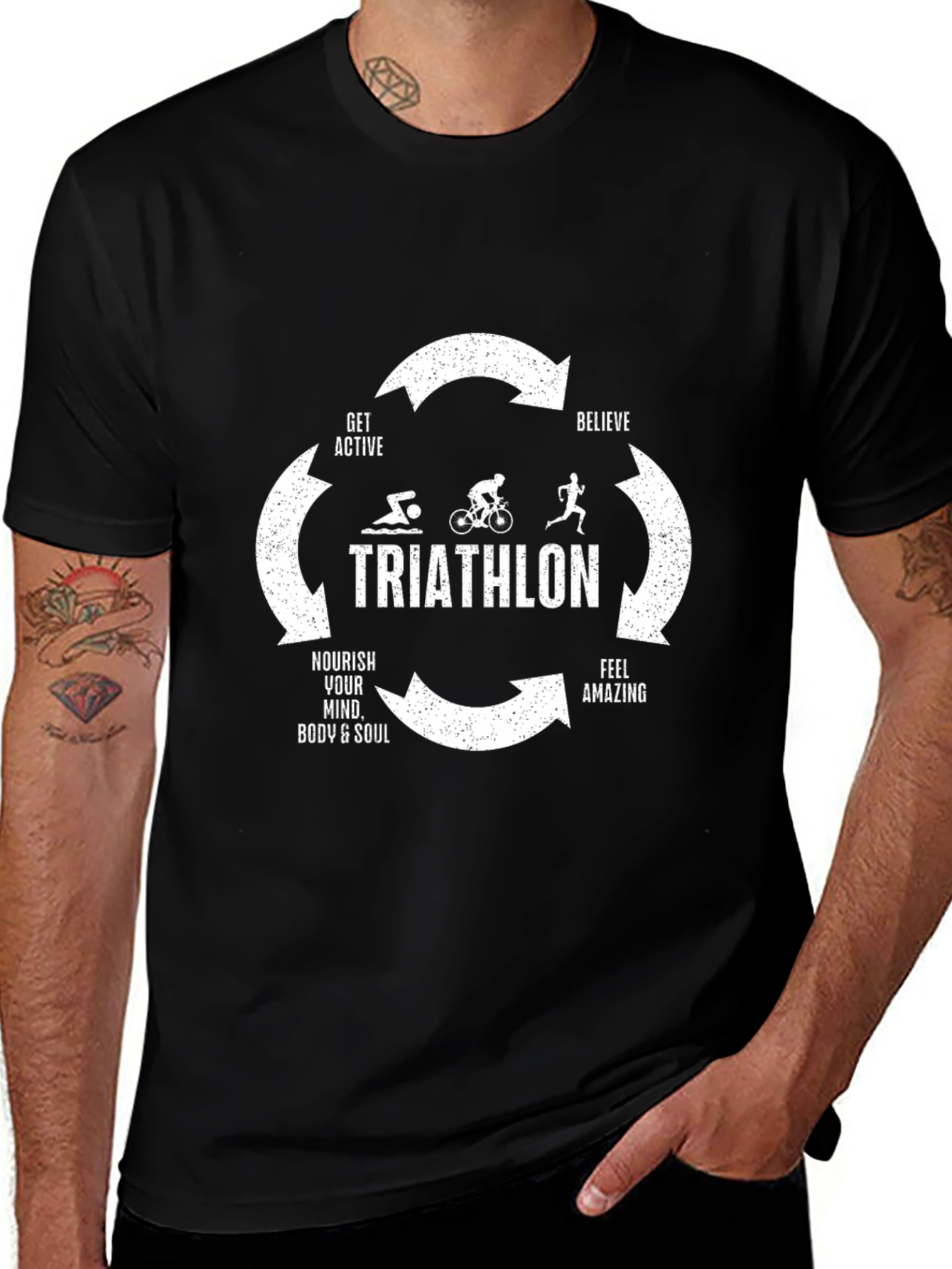 Triathlon Graphic T-Shirt - Active Lifestyle Tee