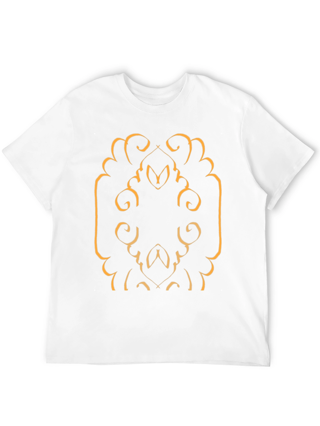 Stylish Black T-Shirt with Abstract Gold Design