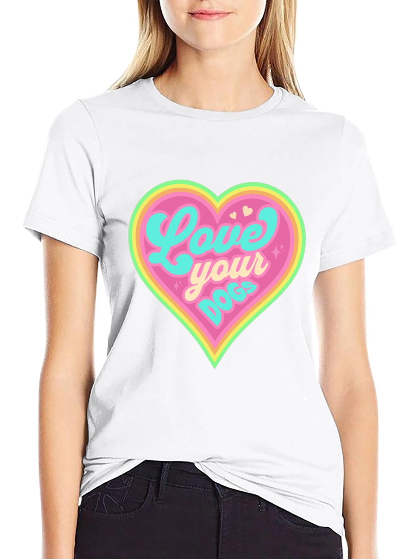 Love Your Dogs Heart Graphic Tee