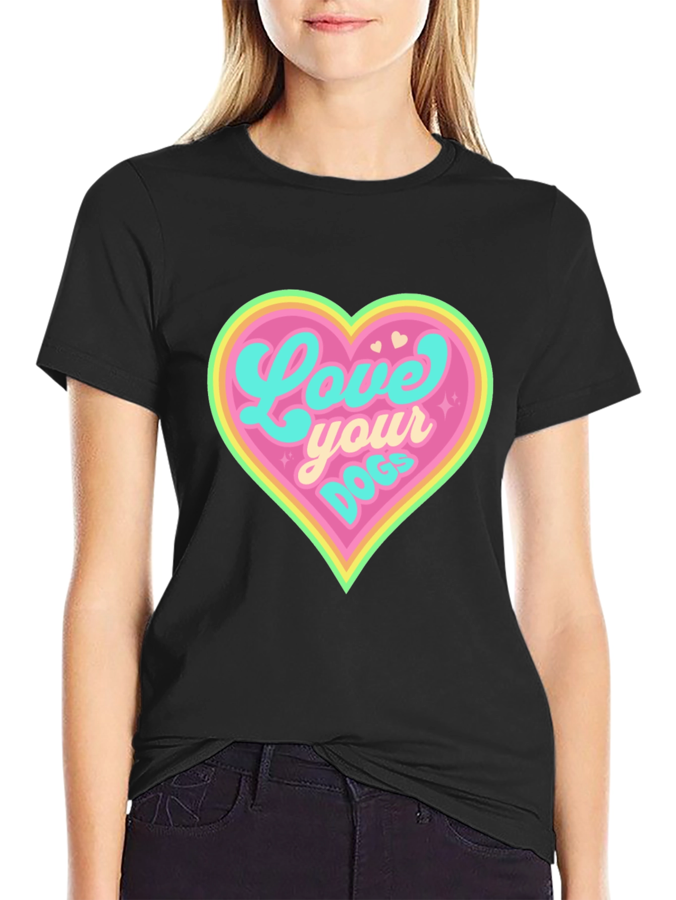 Love Your Dogs Heart Graphic Tee