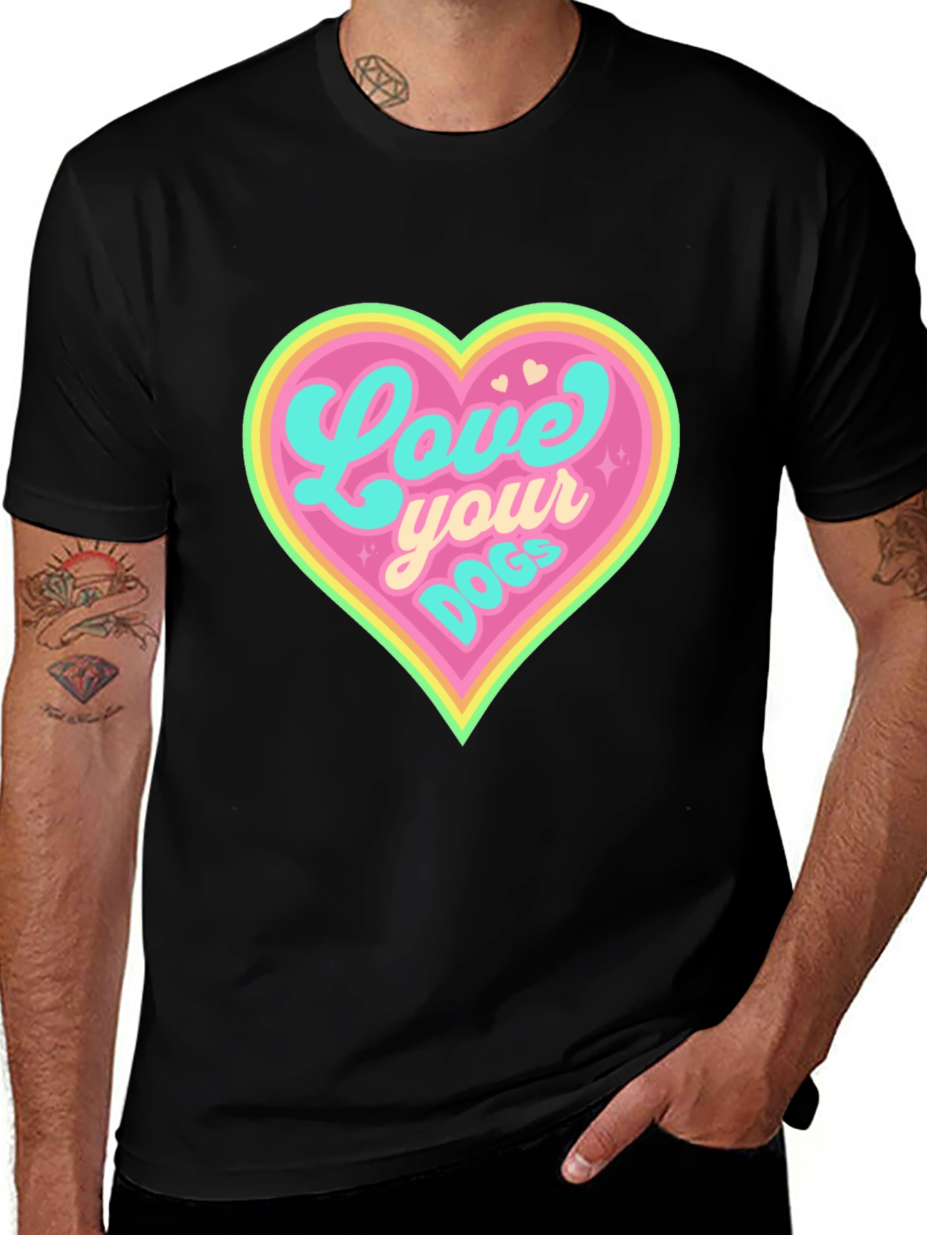 Love Your Dogs Heart Graphic Tee
