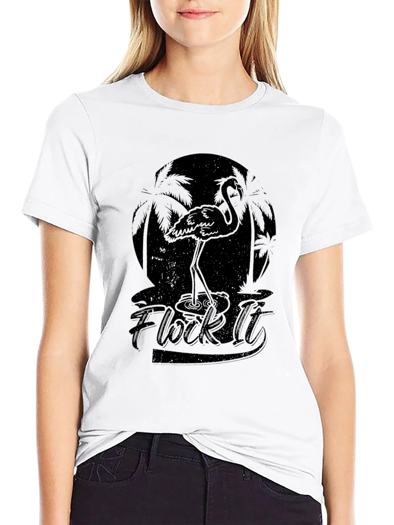 Flock It Flamingo Graphic Tee - Tropical Style