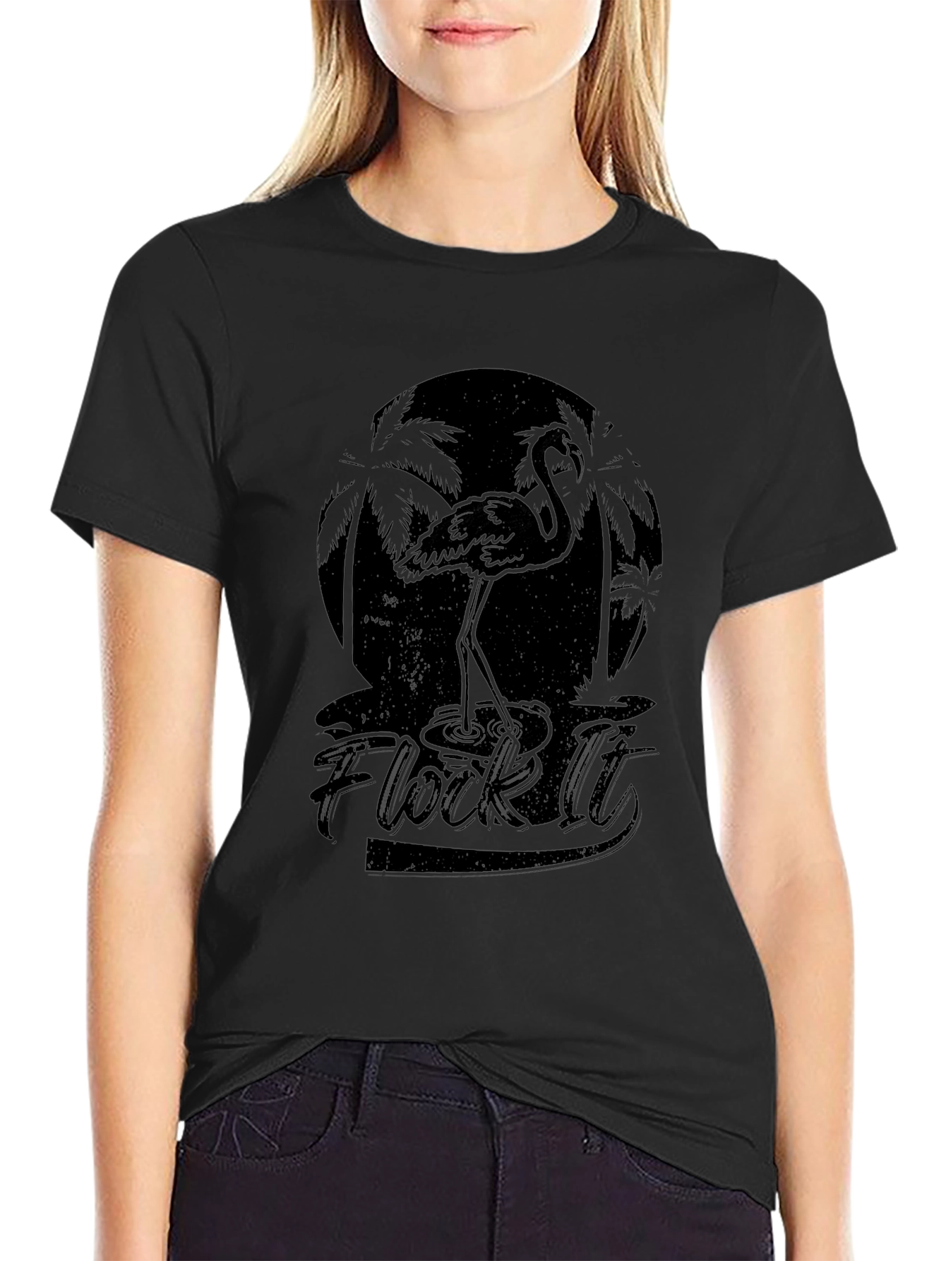 Flock It Flamingo Graphic Tee - Tropical Style