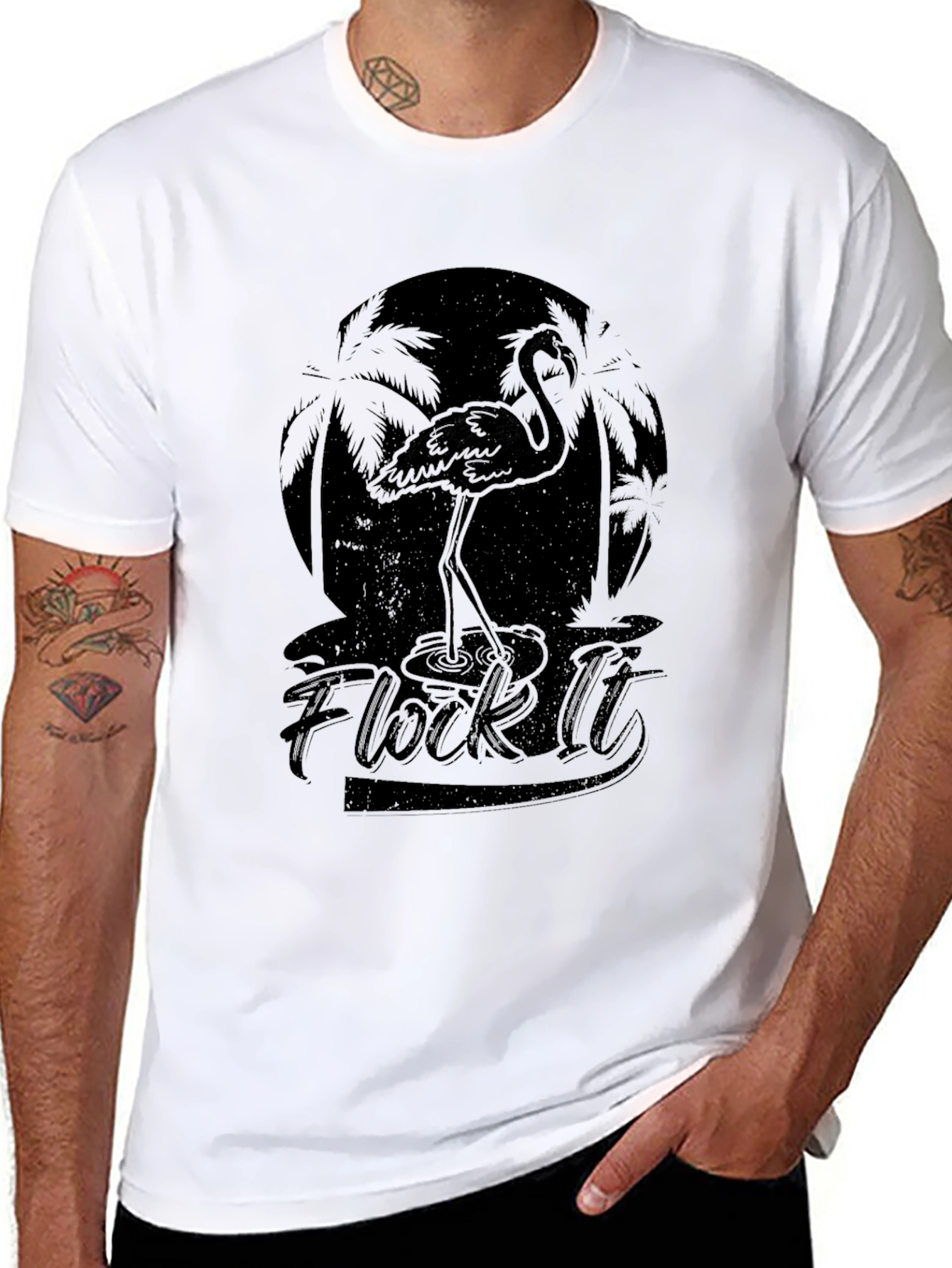 Flock It Flamingo Graphic Tee - Tropical Style