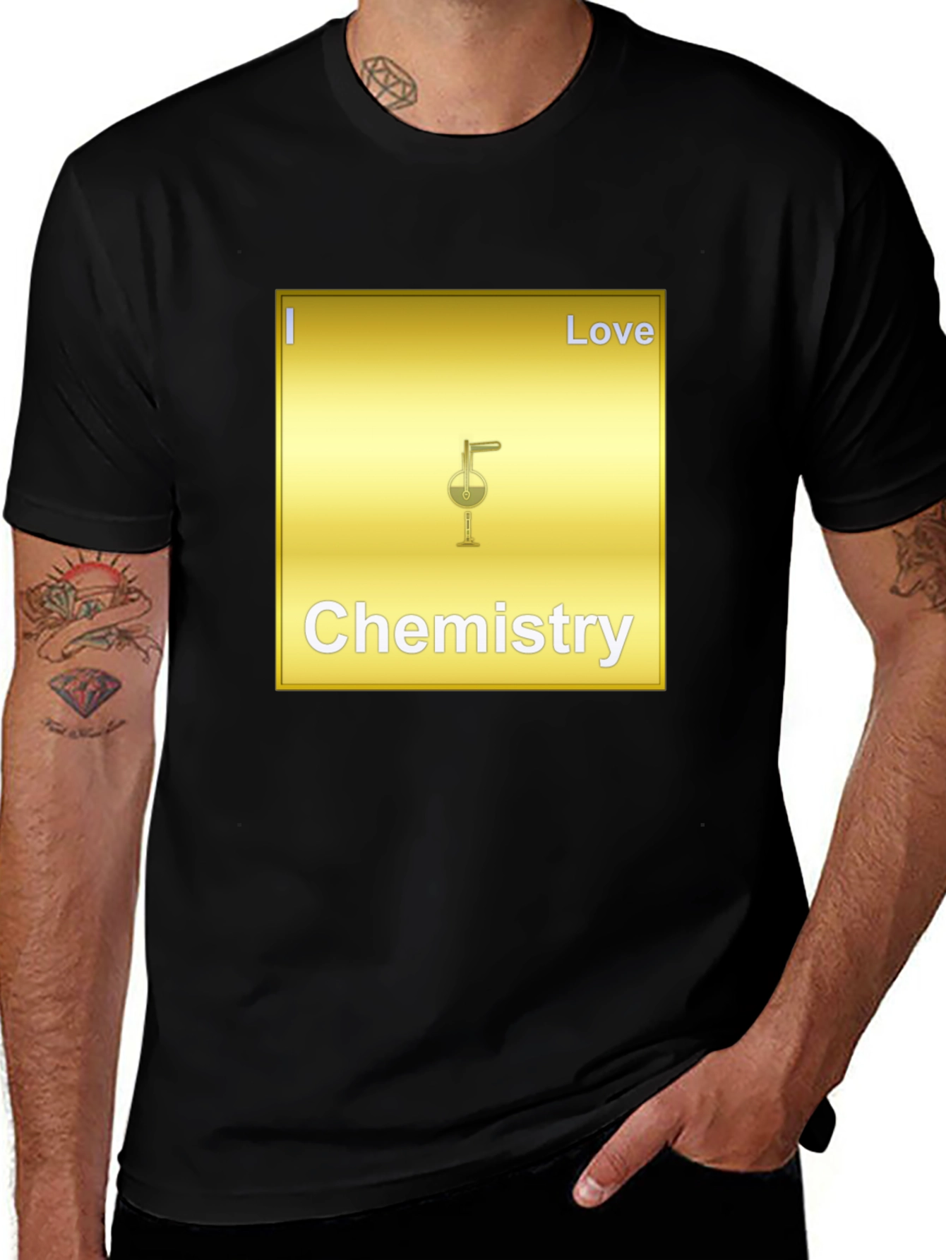 I Love Chemistry Gold Graphic Tee