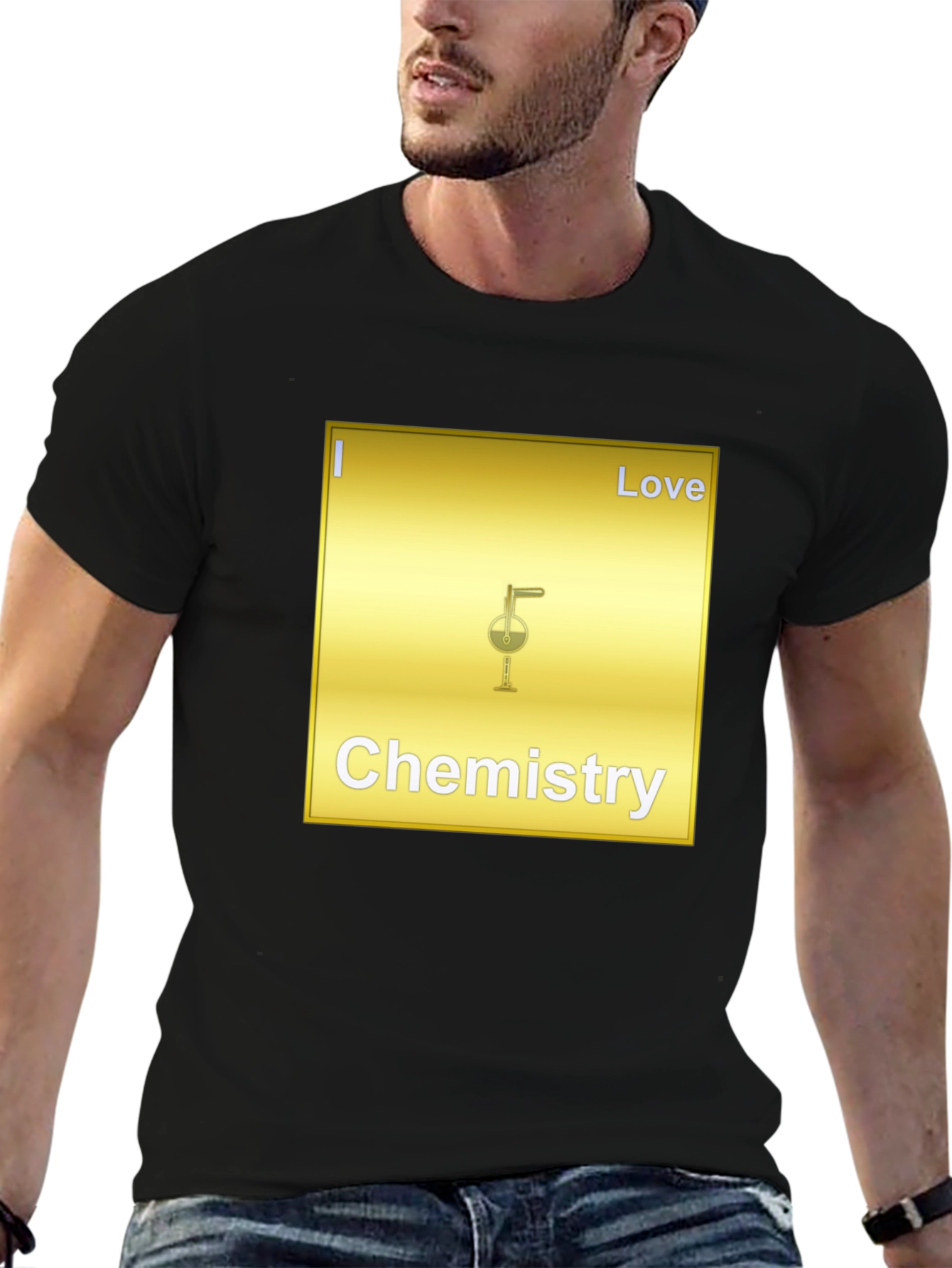 I Love Chemistry Gold Graphic Tee