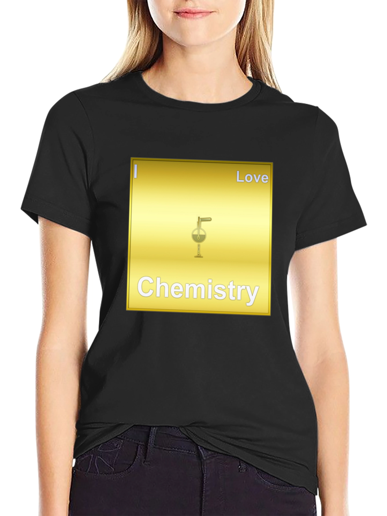 I Love Chemistry Gold Graphic Tee
