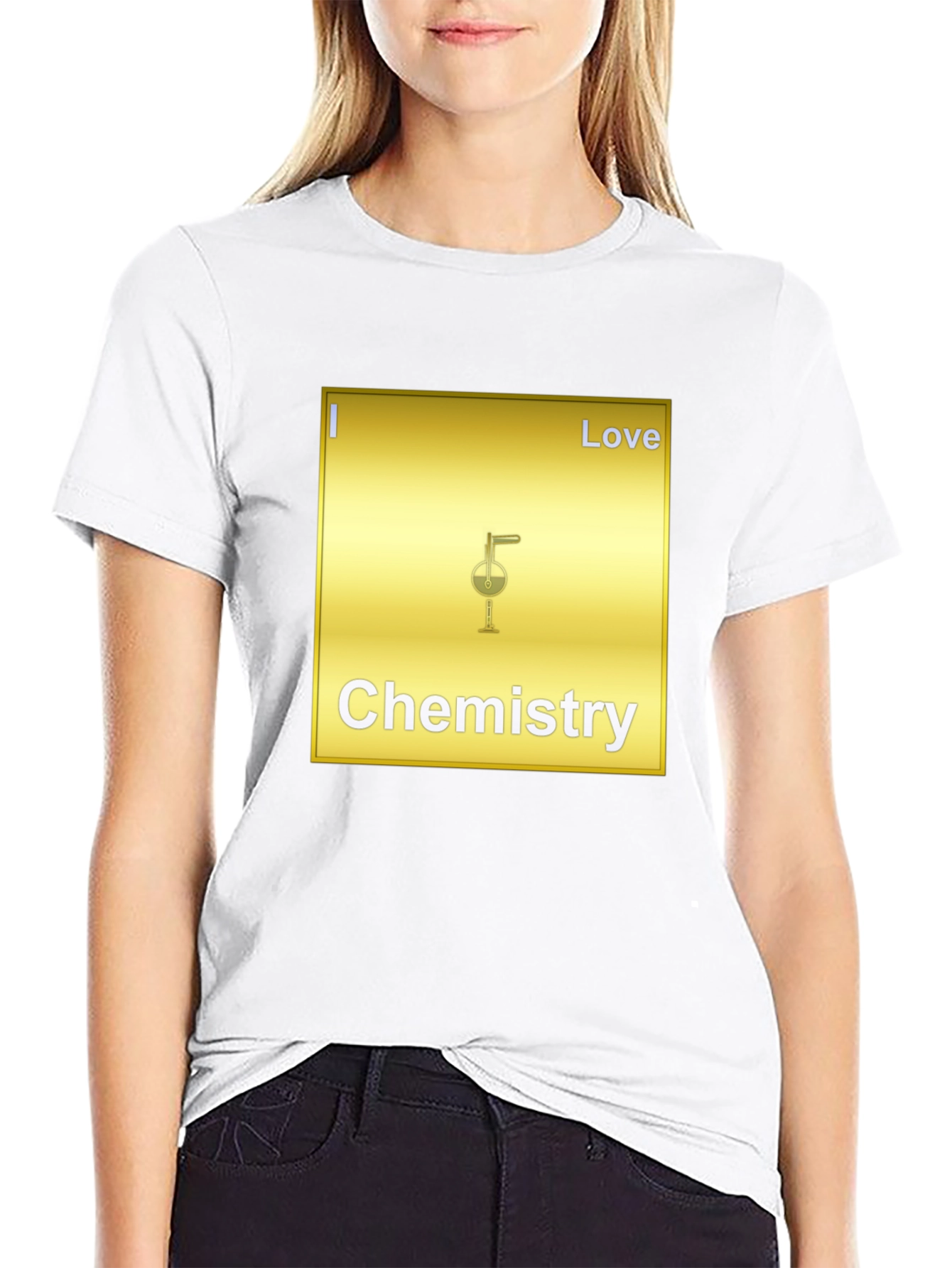 I Love Chemistry Gold Graphic Tee