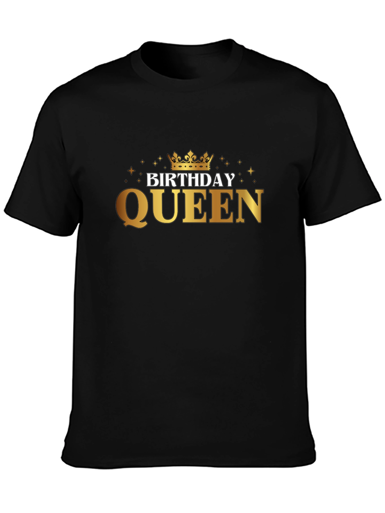 Birthday Queen T-Shirt - Golden Crown Celebration Tee