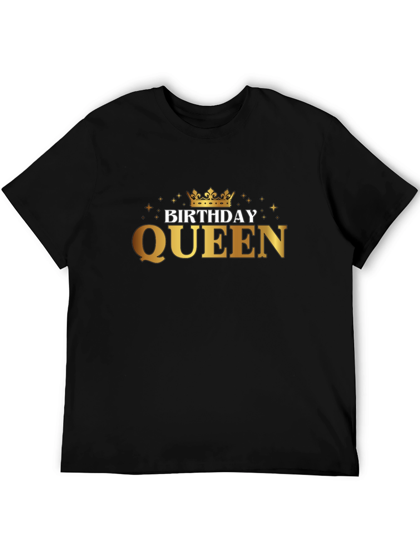 Birthday Queen T-Shirt - Golden Crown Celebration Tee