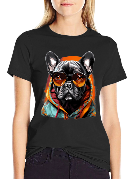 Cool Dog T-Shirt - French Bulldog with Sunglasses