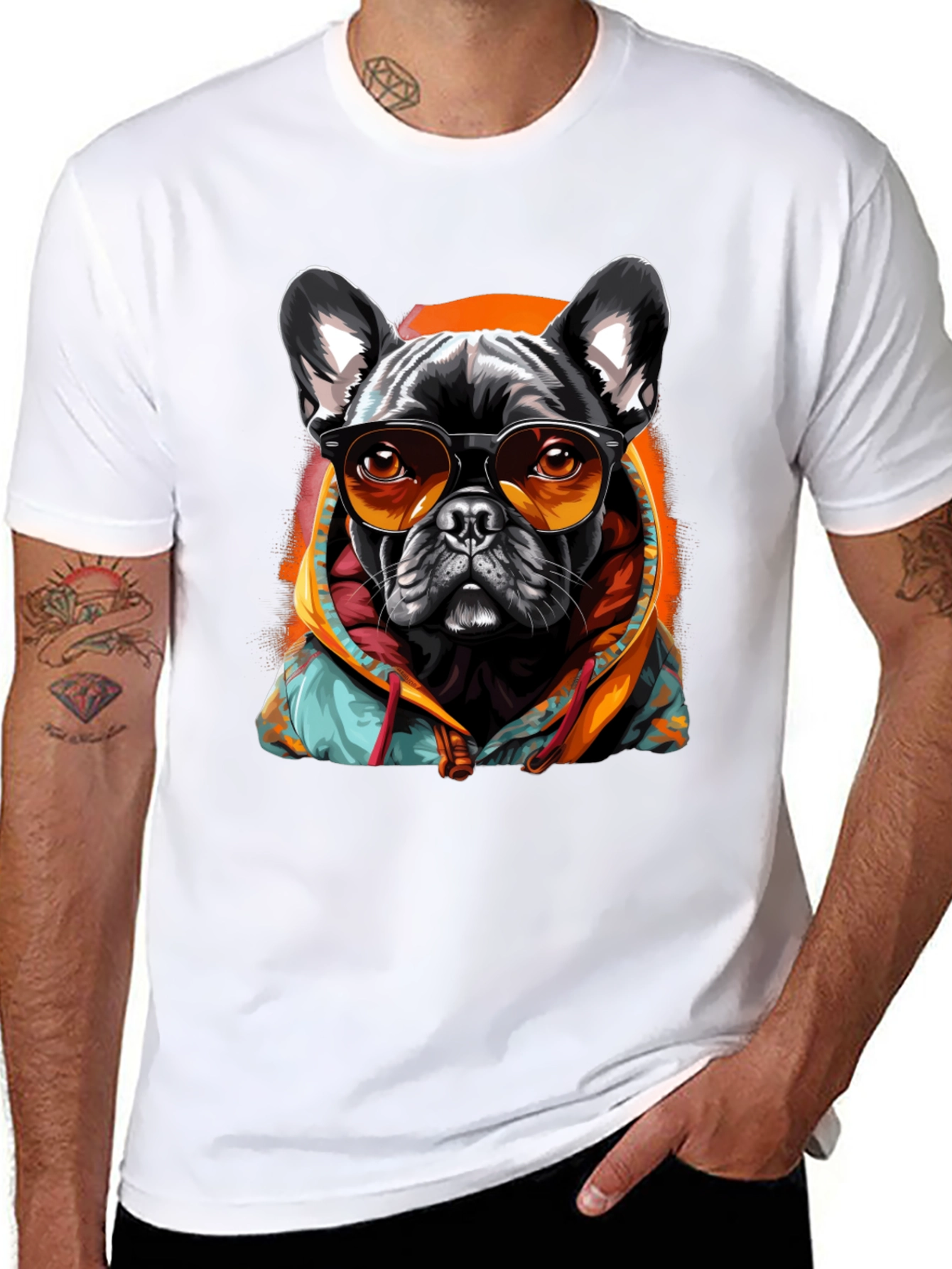 Cool Dog T-Shirt - French Bulldog with Sunglasses
