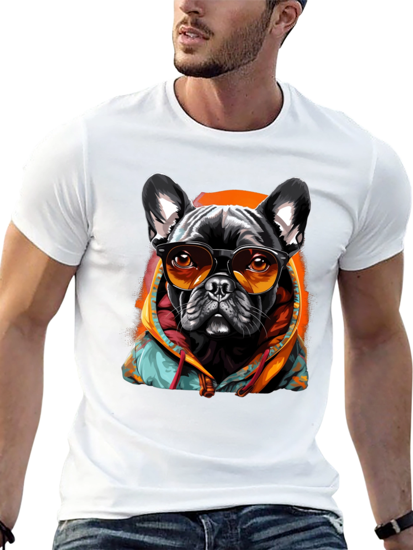 Cool Dog T-Shirt - French Bulldog with Sunglasses
