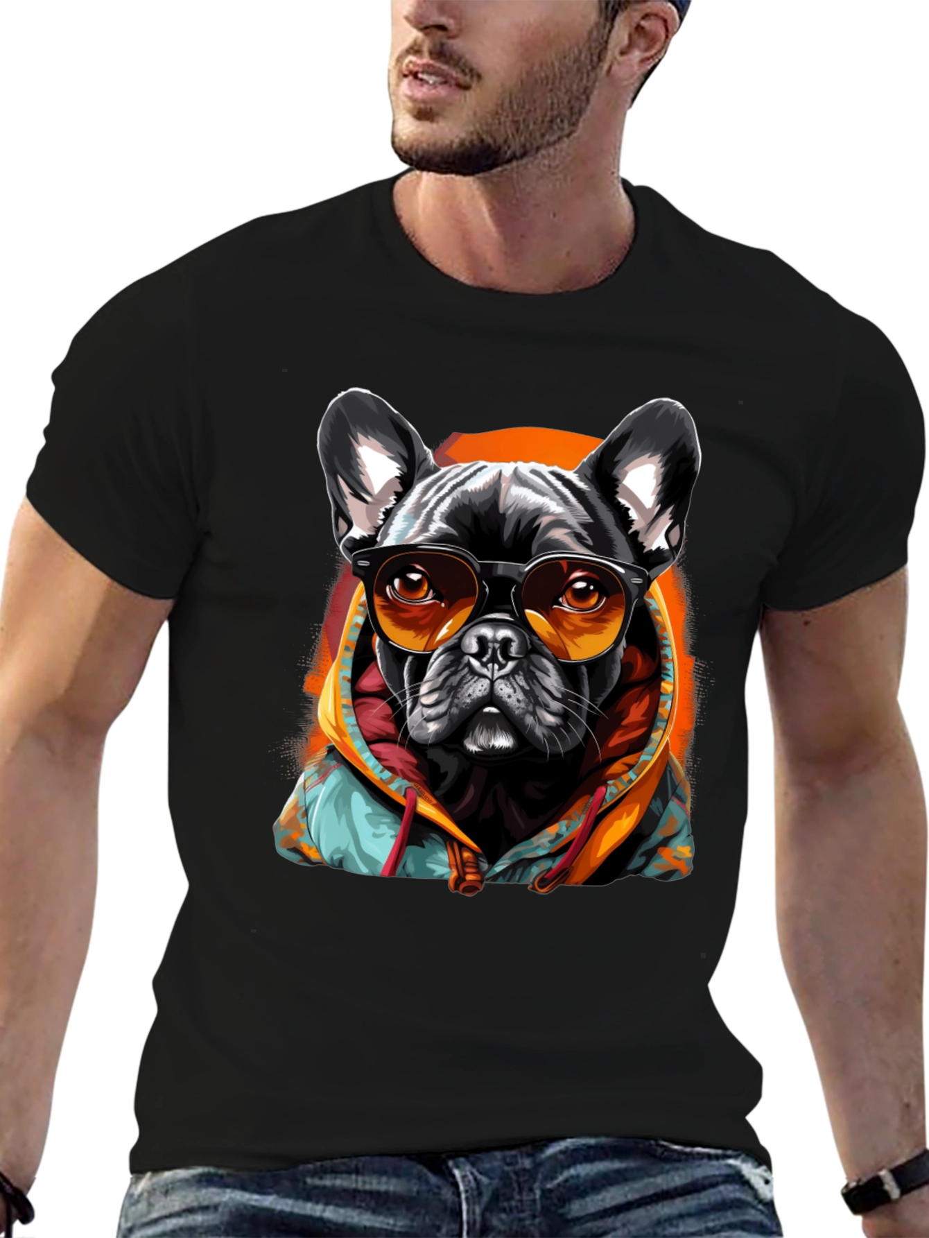 Cool Dog T-Shirt - French Bulldog with Sunglasses