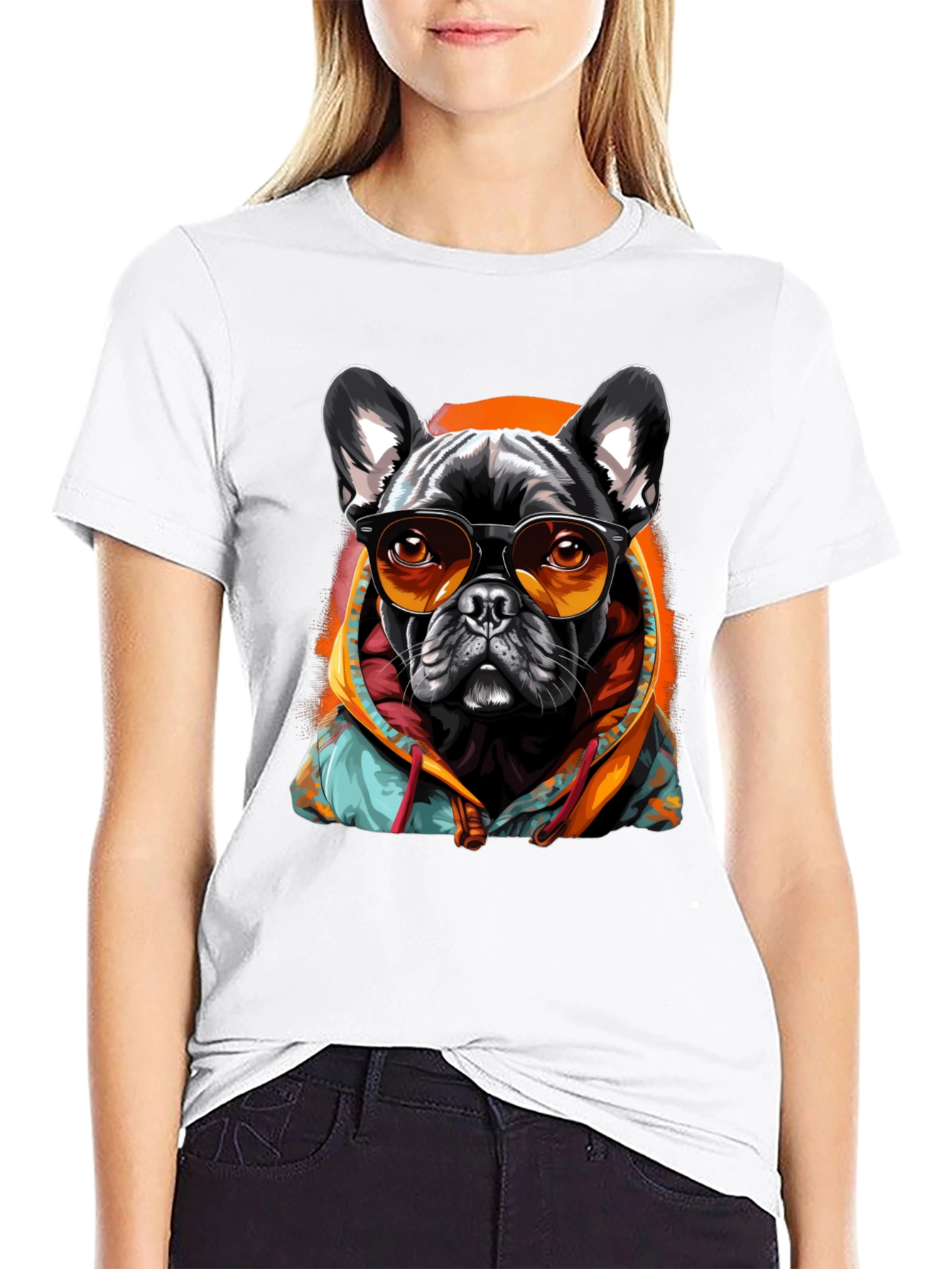 Cool Dog T-Shirt - French Bulldog with Sunglasses