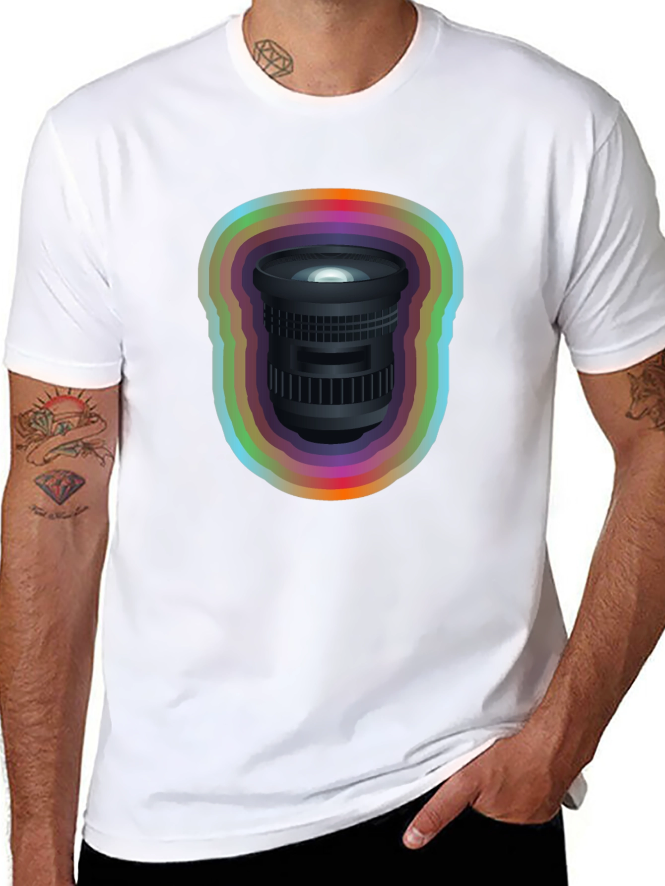 Rainbow Lens Graphic Tee - Photographer Gift