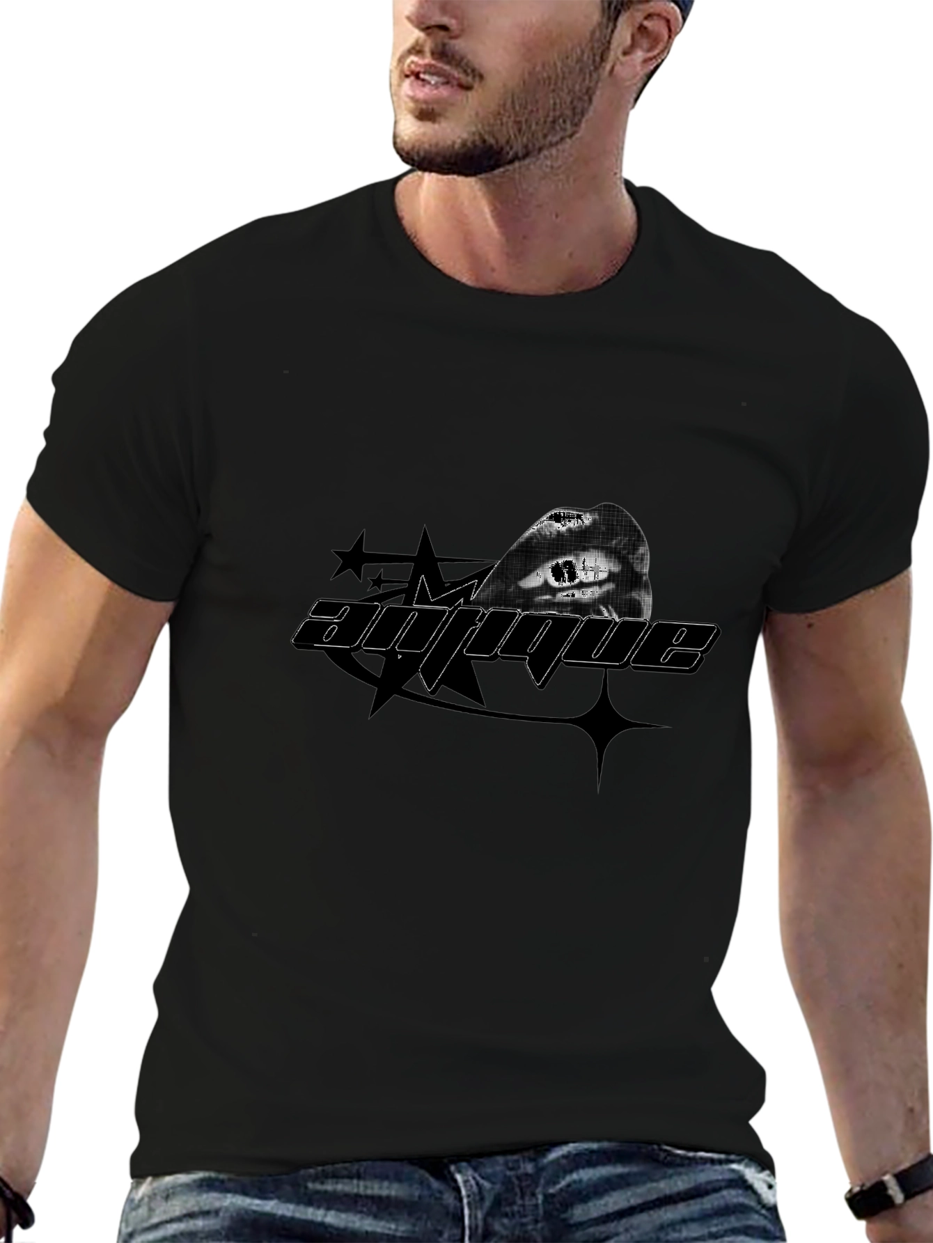 Unique Graphic Black T-Shirt