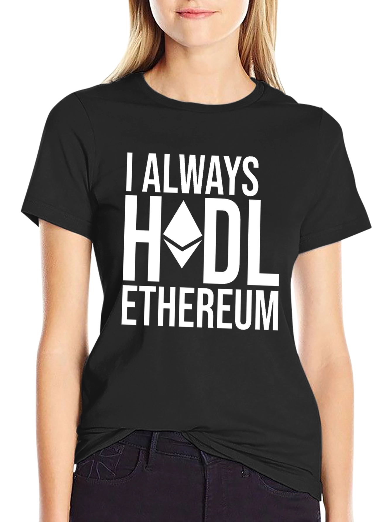 I Always HODL Ethereum Black T-Shirt