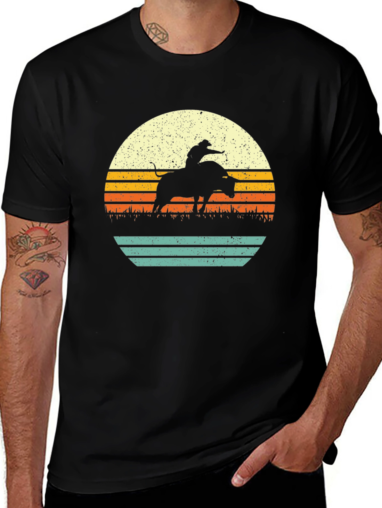 Retro Rodeo Sunset Graphic T-Shirt