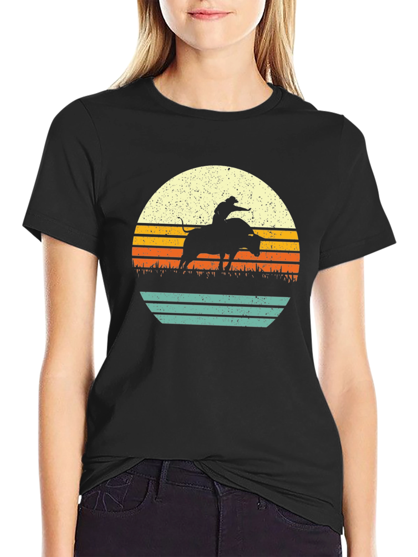 Retro Rodeo Sunset Graphic T-Shirt