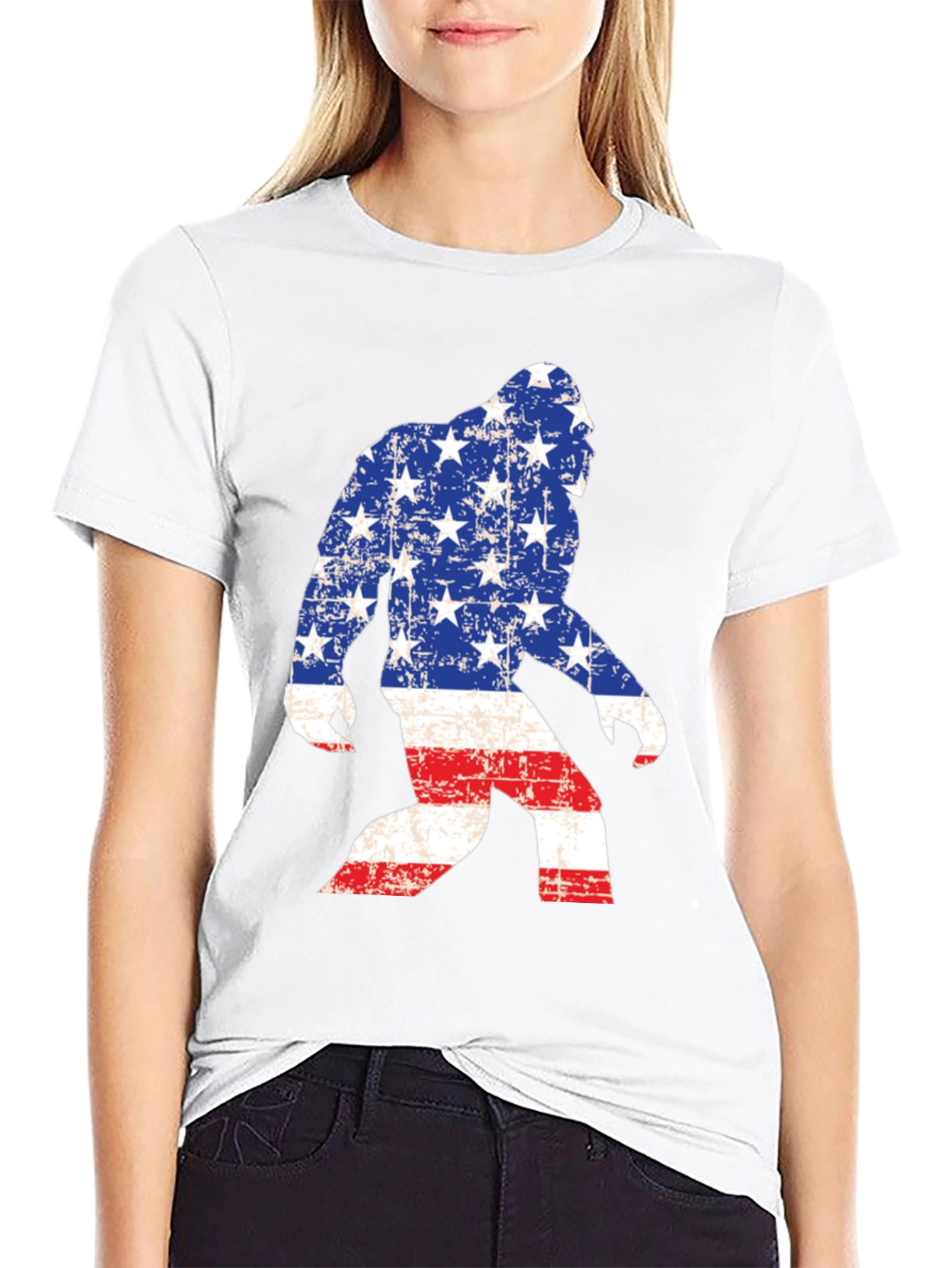 American Flag Bigfoot T-Shirt
