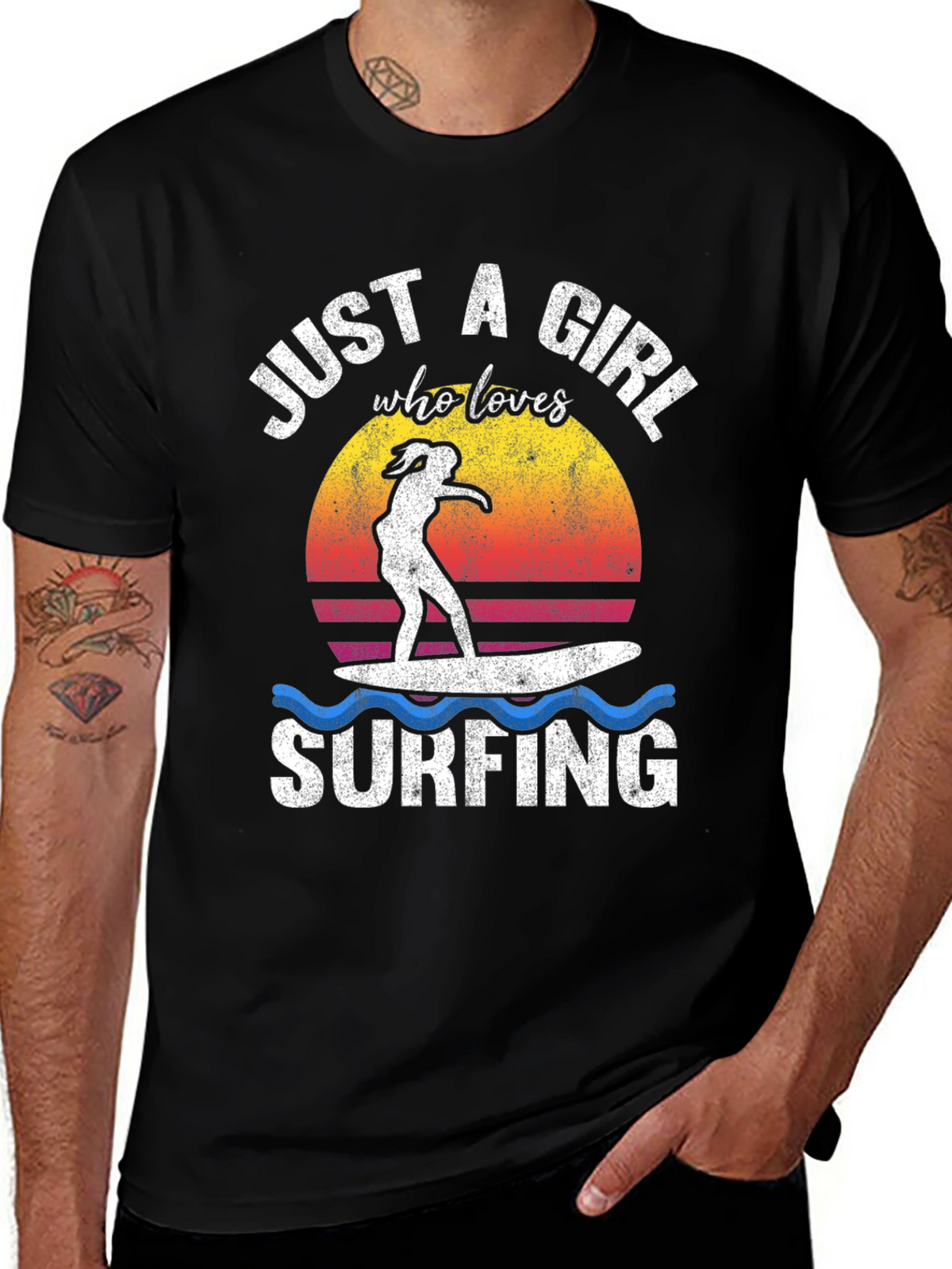 Just a Girl Who Loves Surfing T-Shirt