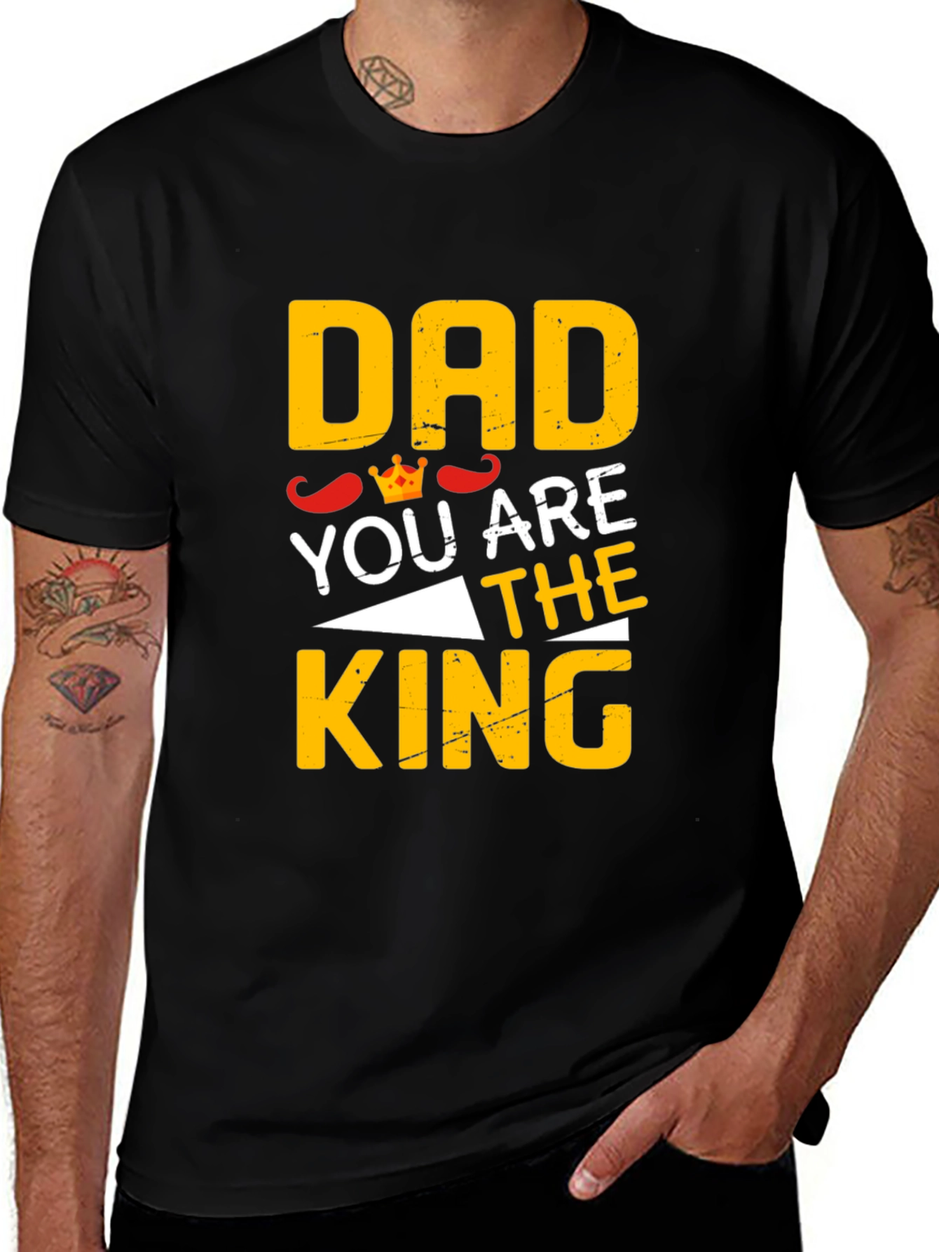 Dad You Are The King Black T-Shirt