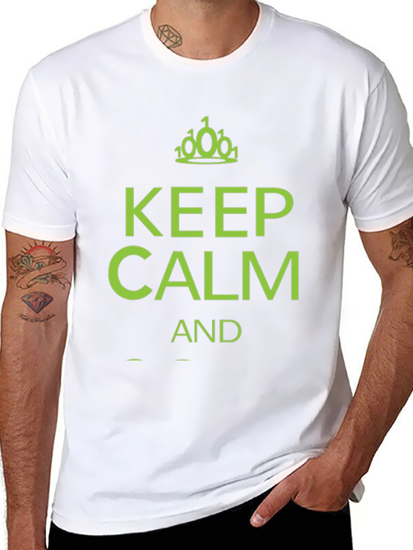 Keep Calm Binary Code T-Shirt - Black