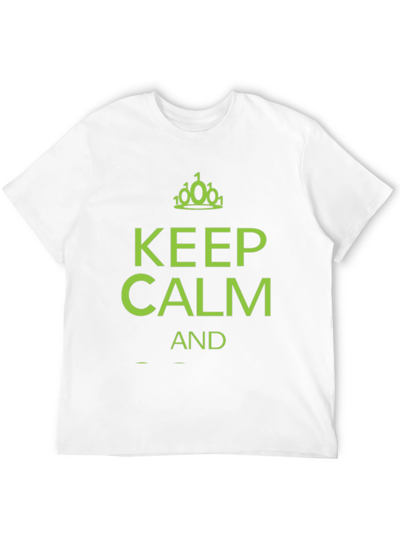 Keep Calm Binary Code T-Shirt - Black